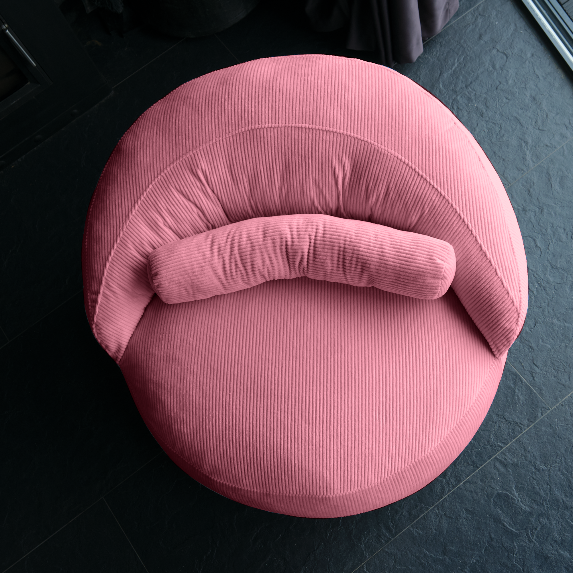 FELIXX Velvet Comfy Modern Pouf - Brick