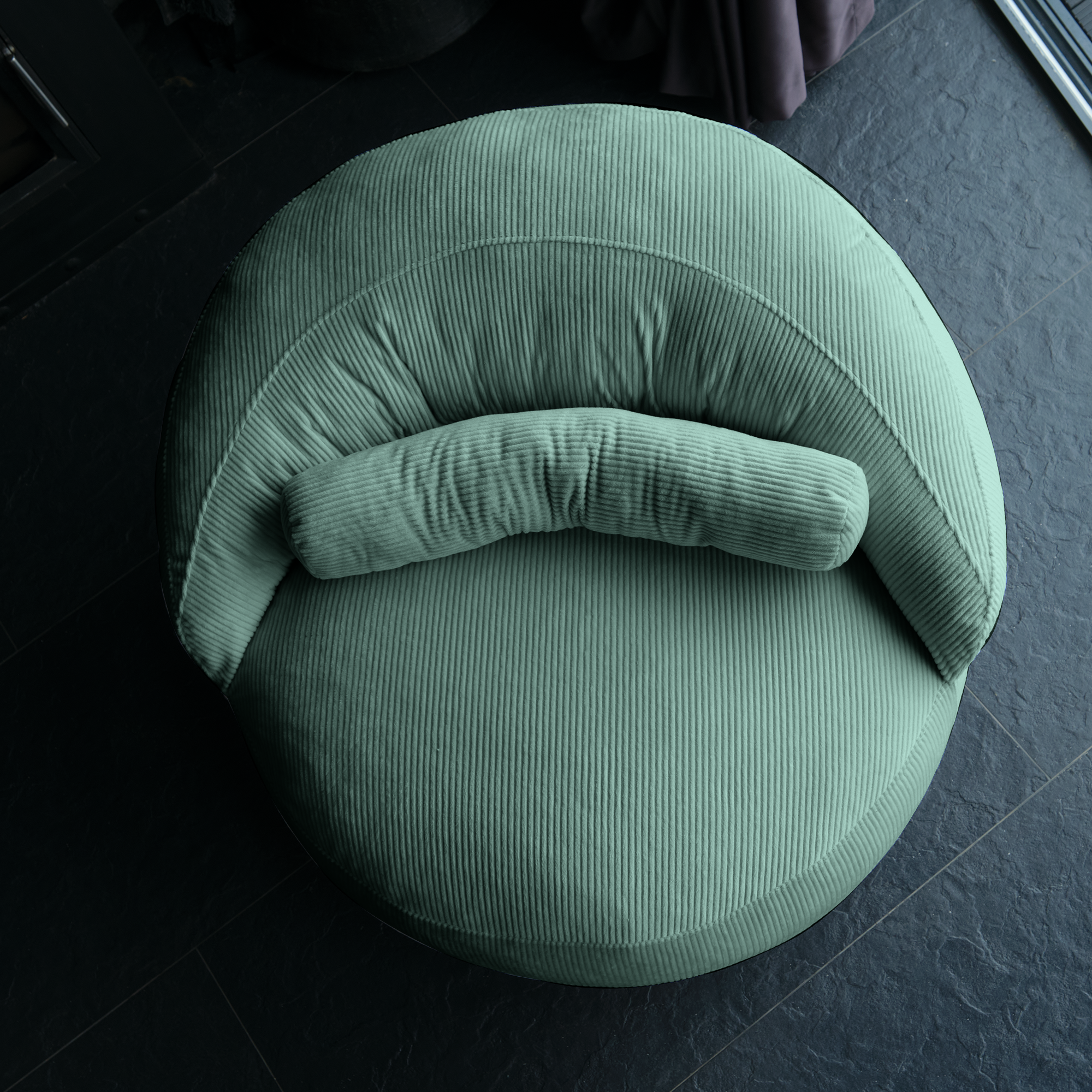 FELIXX Velvet Comfy Modern Pouf - Brick