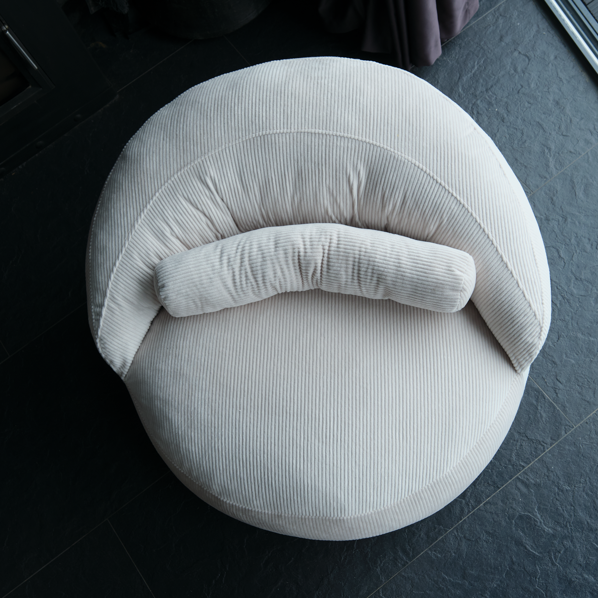 FELIXX Velvet Comfy Modern Pouf - Brick