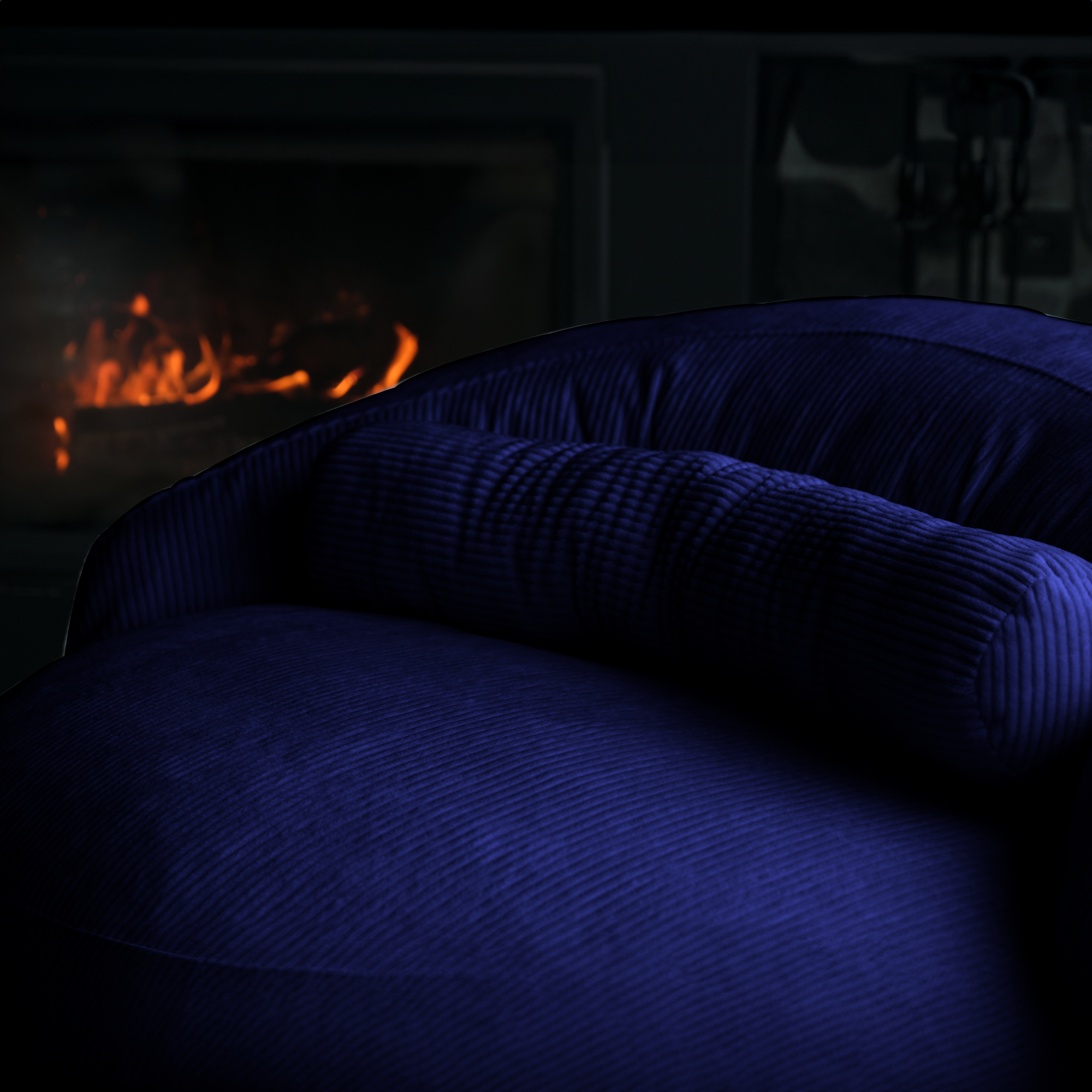 FELIXX Velvet Comfy Modern Pouf - Brick