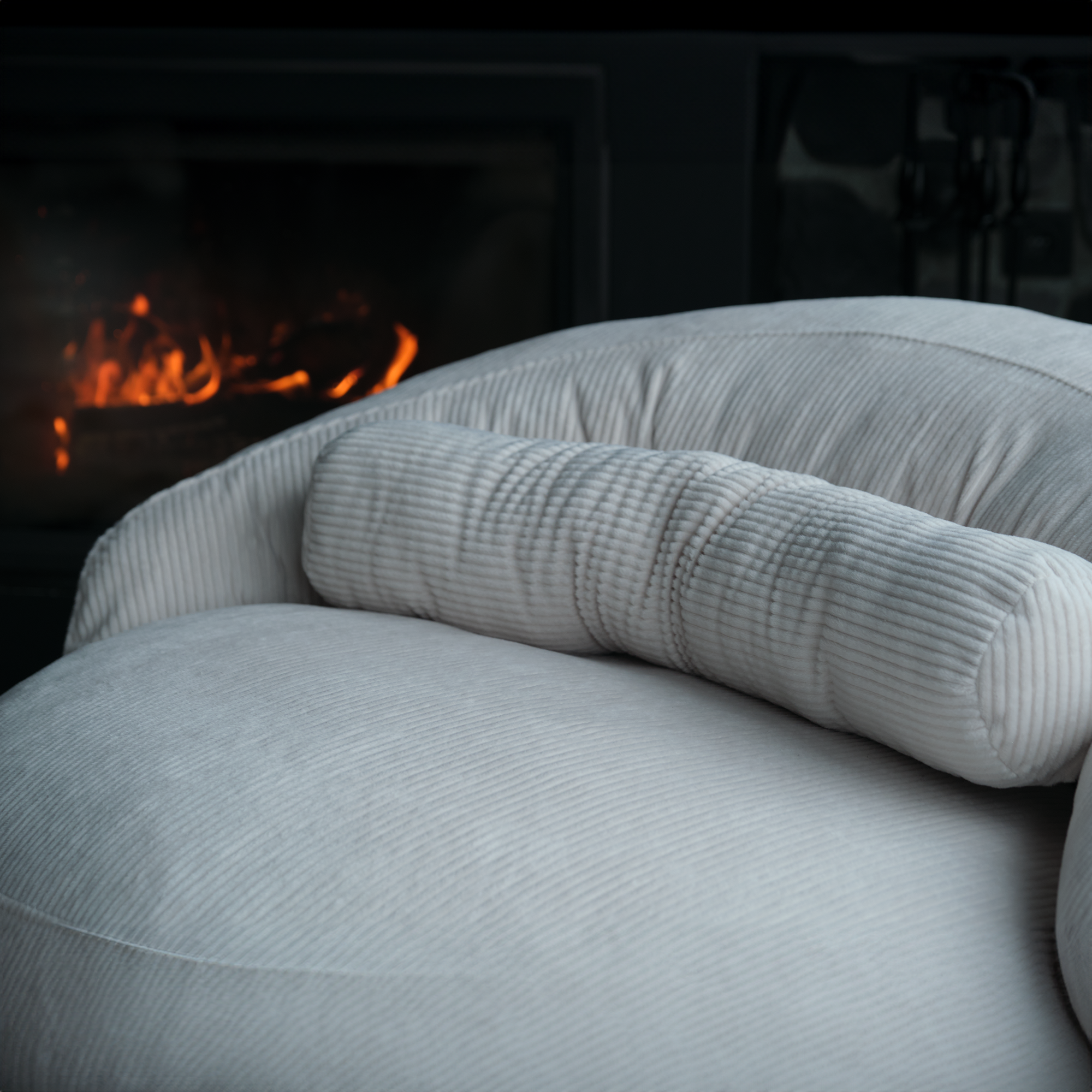 FELIXX Velvet Comfy Modern Pouf - Brick