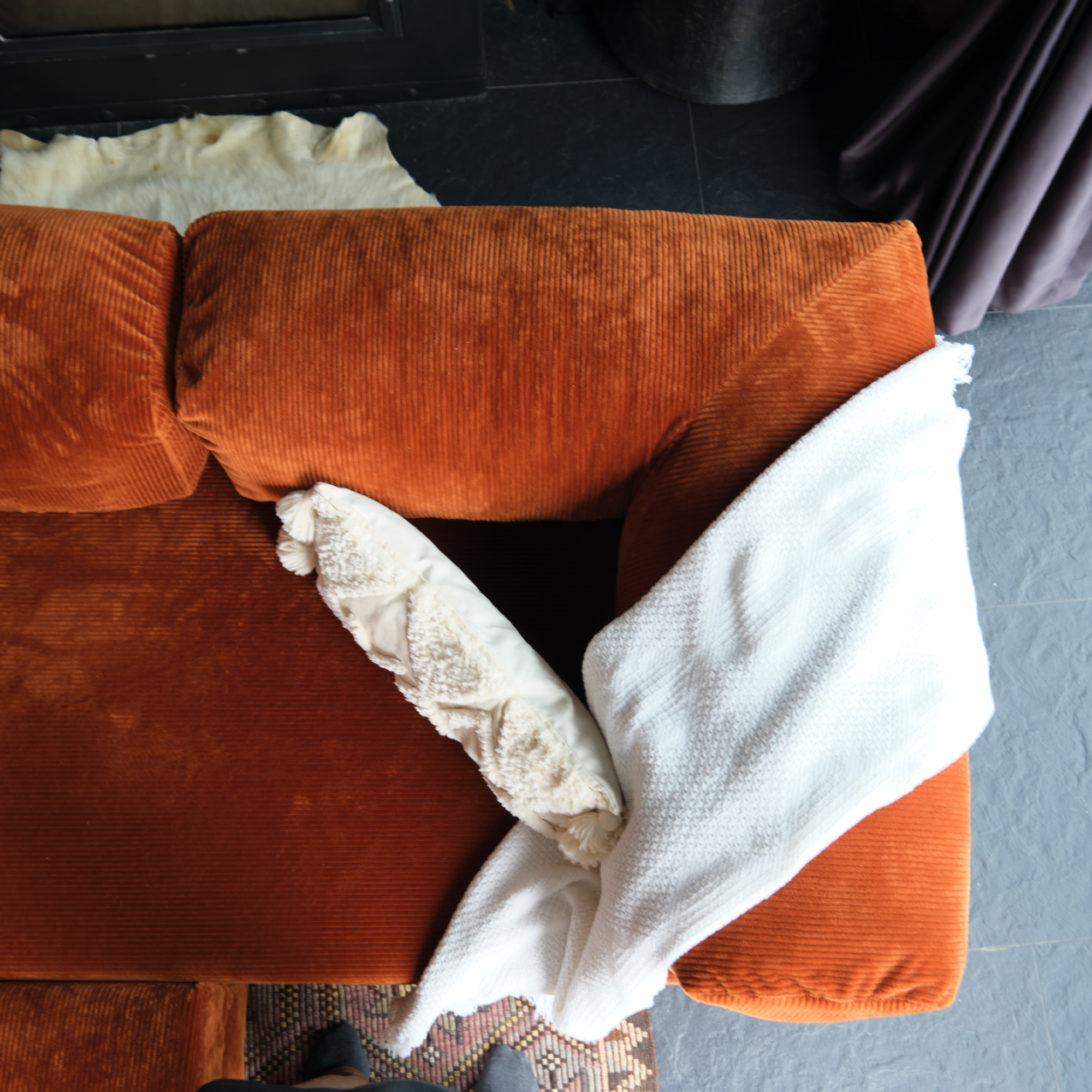 Teddy Corner Sofa Bed- Mustard