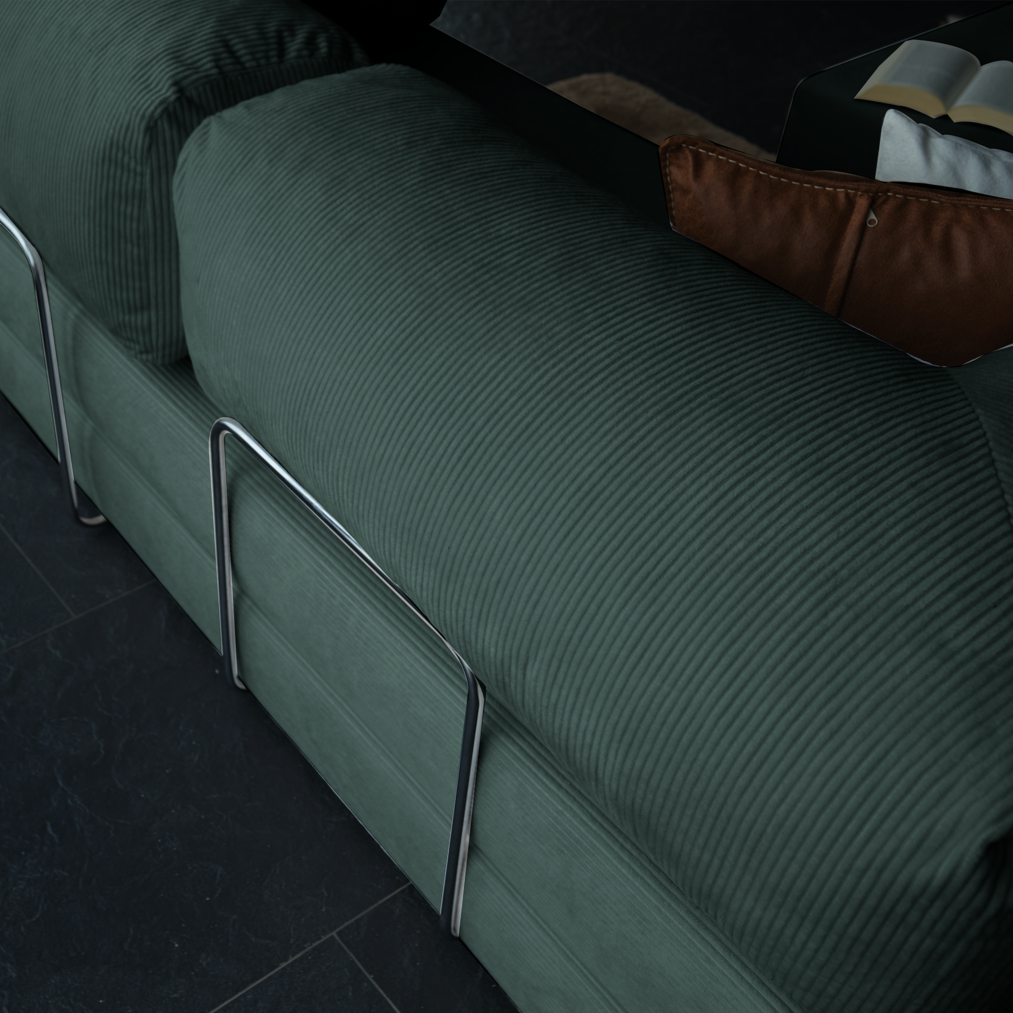 Teddy Corner Sofa Bed- Mustard