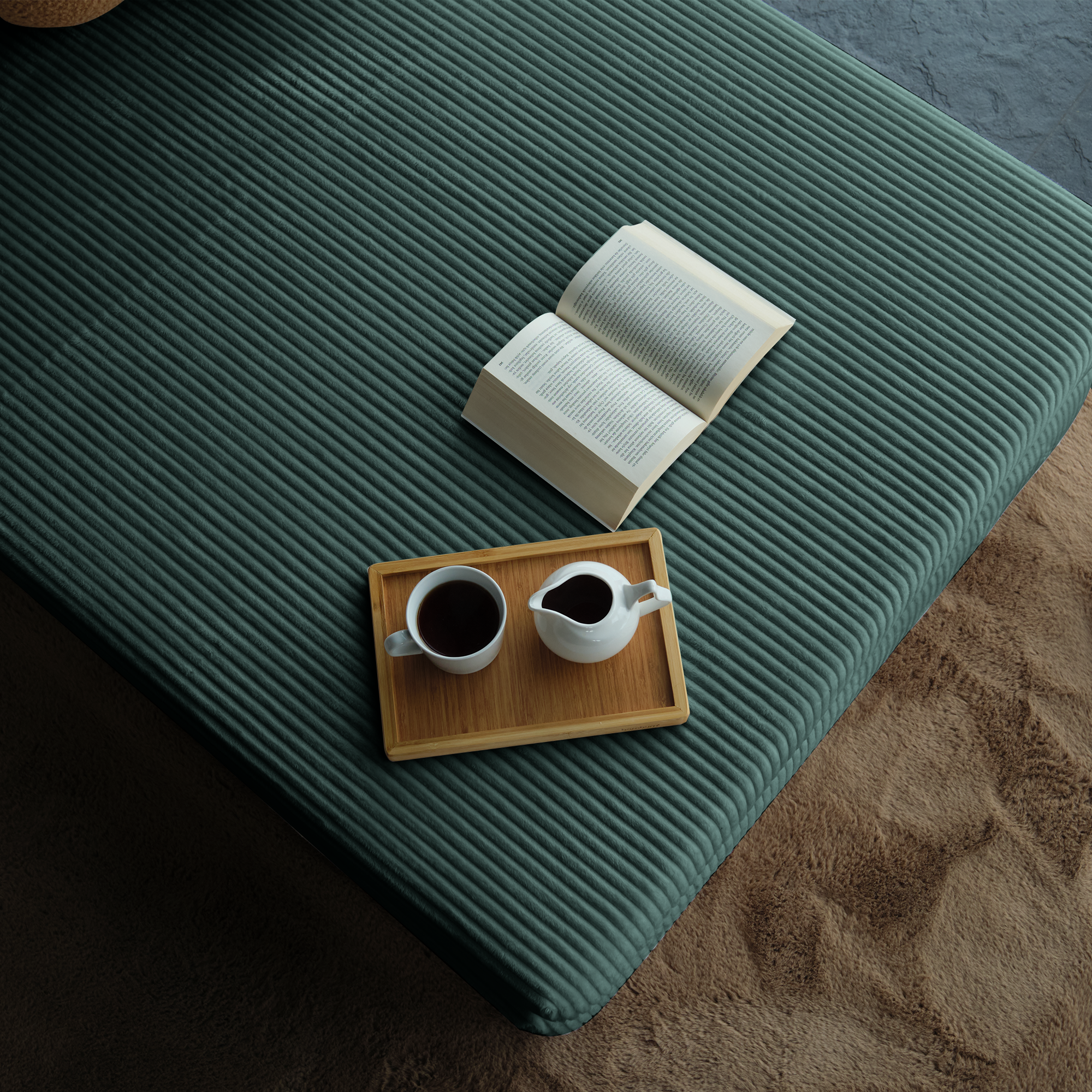 L Form Ultra Comfort Velvet Sofa - Brick