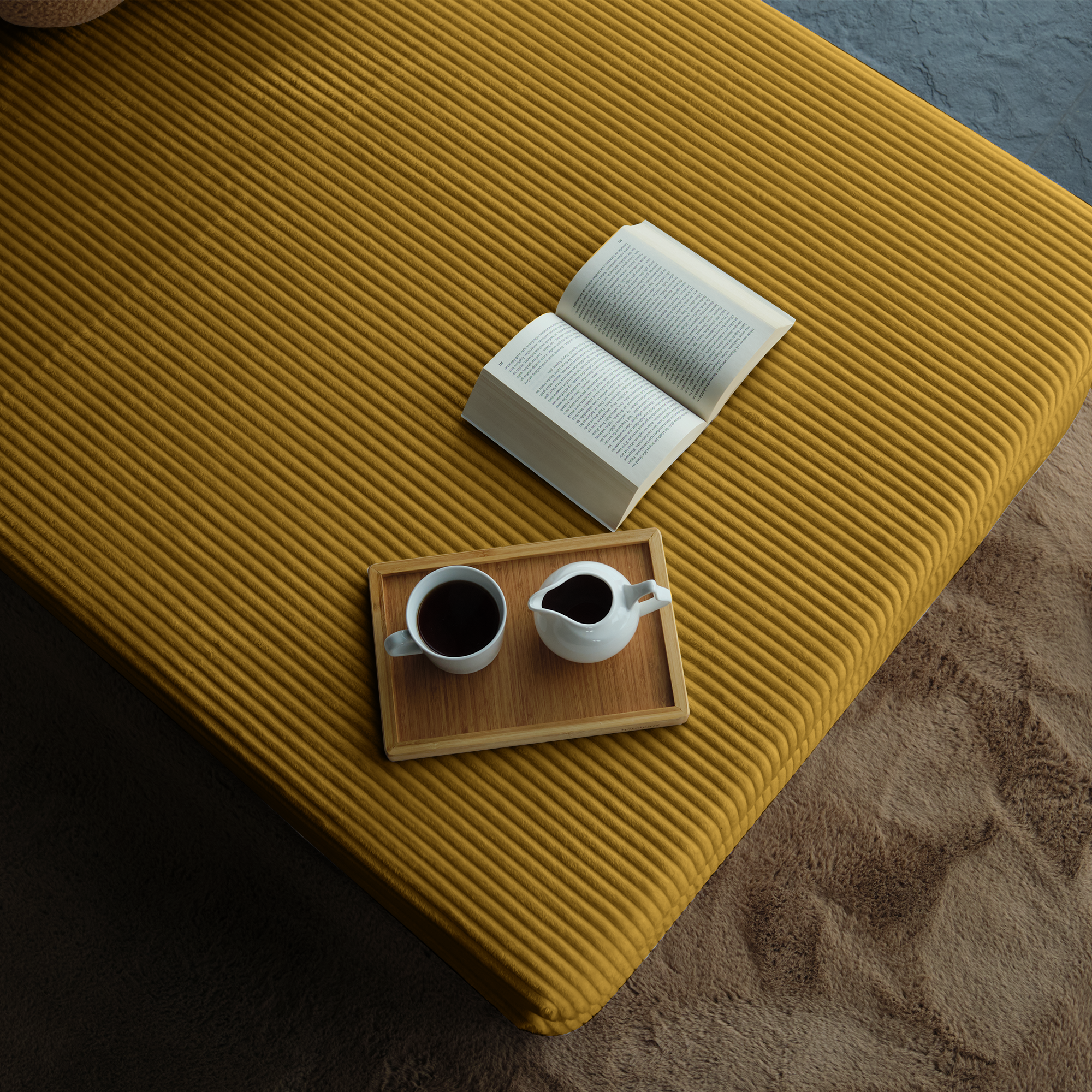 L Form Ultra Comfort Velvet Sofa - Brick