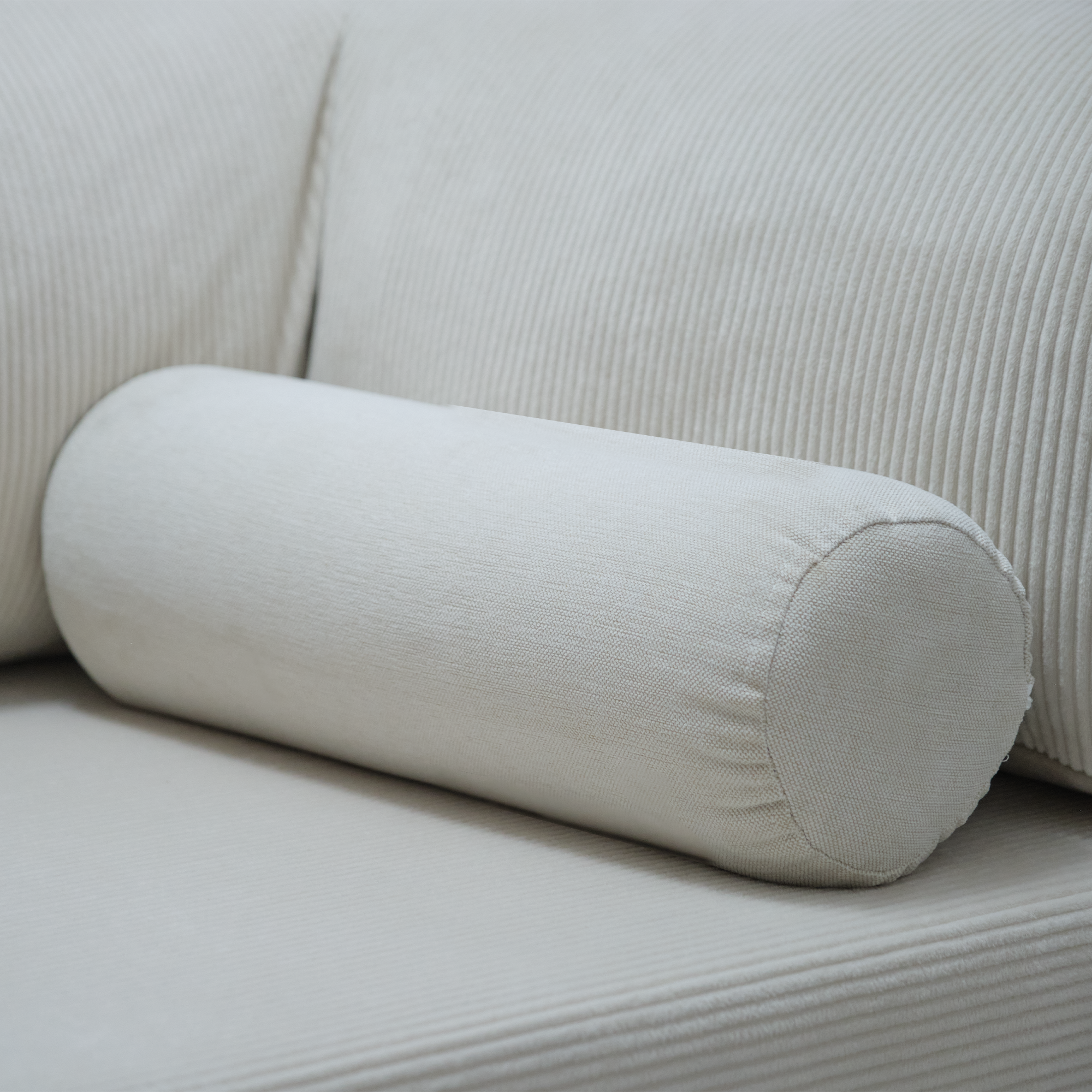 Corduroy Bolster Pillow Designed To Provide Soft Support And Elegant Style