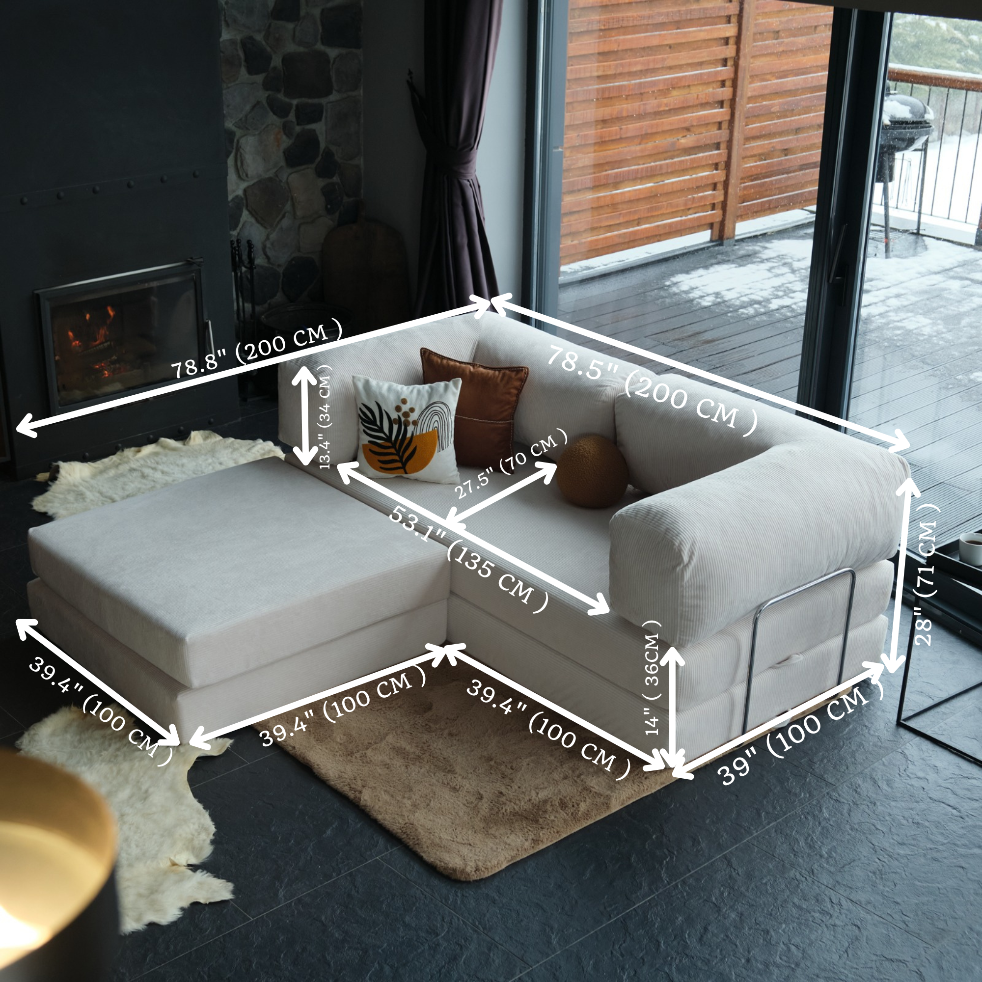 Corduroy Teddy Sofa With Textured Fabric And Modern Charm, Ideal For Creating A Stylish And Comfortable Home Atmosphere