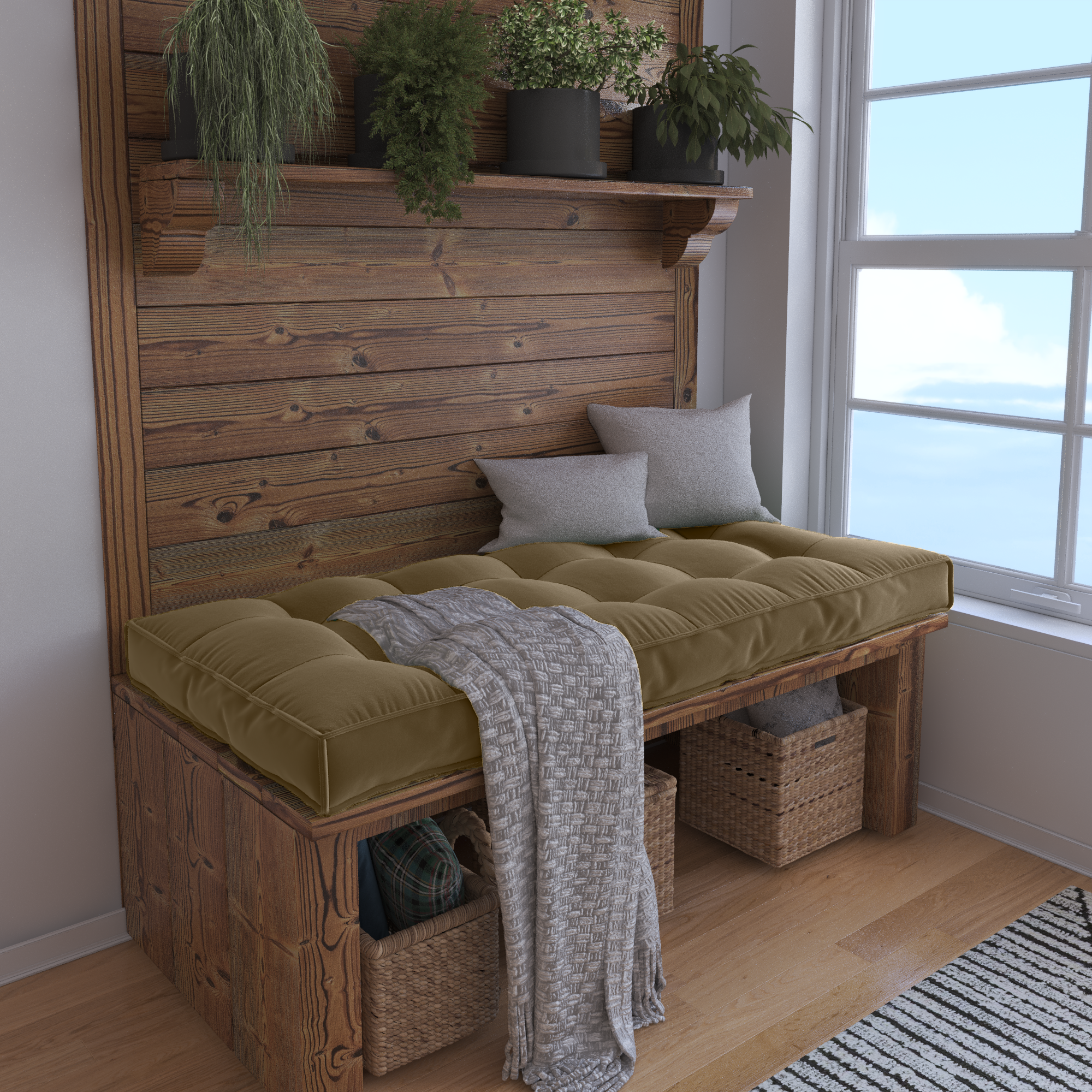 Create a Cozy Nook With a Custom Bench Cushion Tailored For Perfect Comfort.