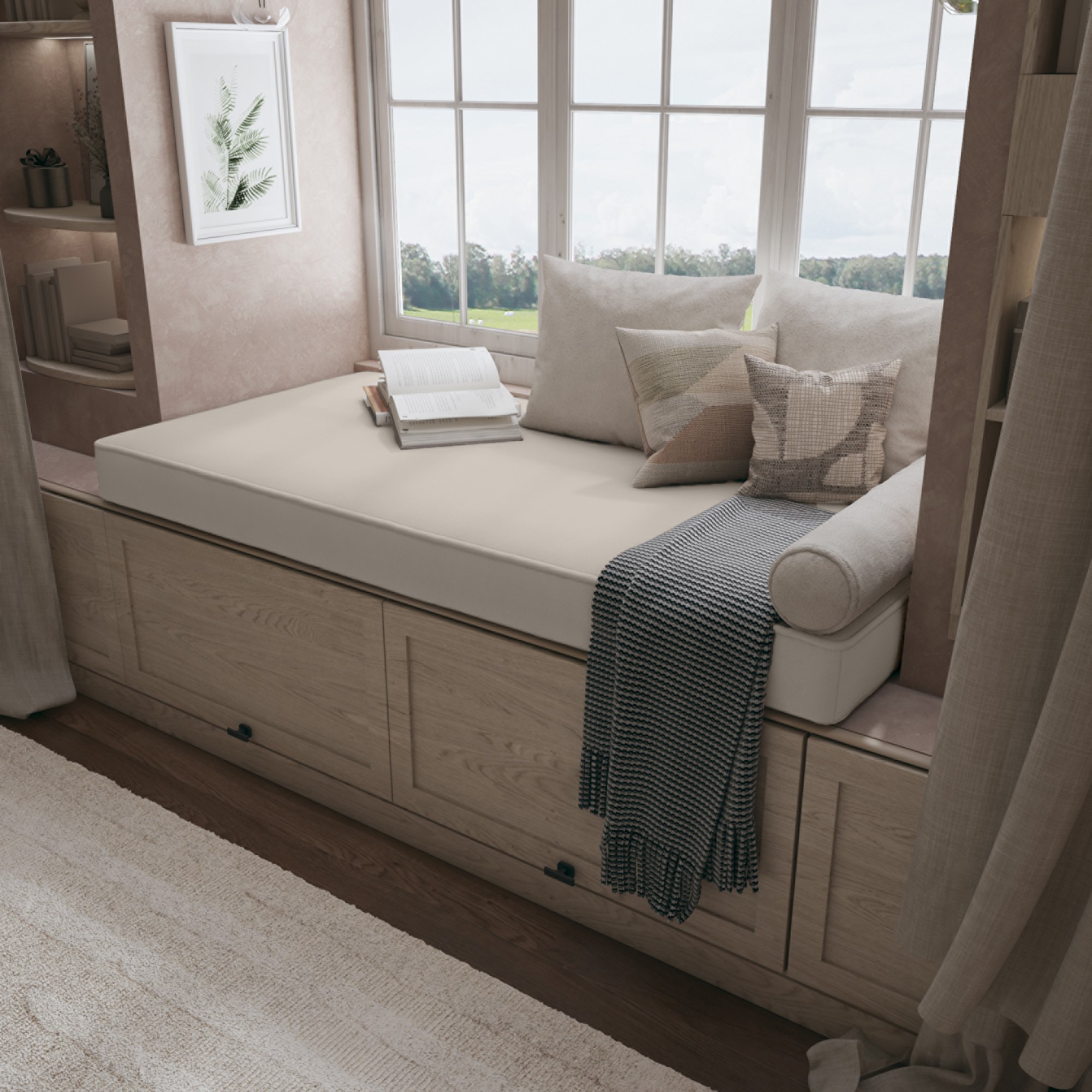 Create a Cozy Nook With a Custom Bench Cushion Tailored For Perfect Comfort.