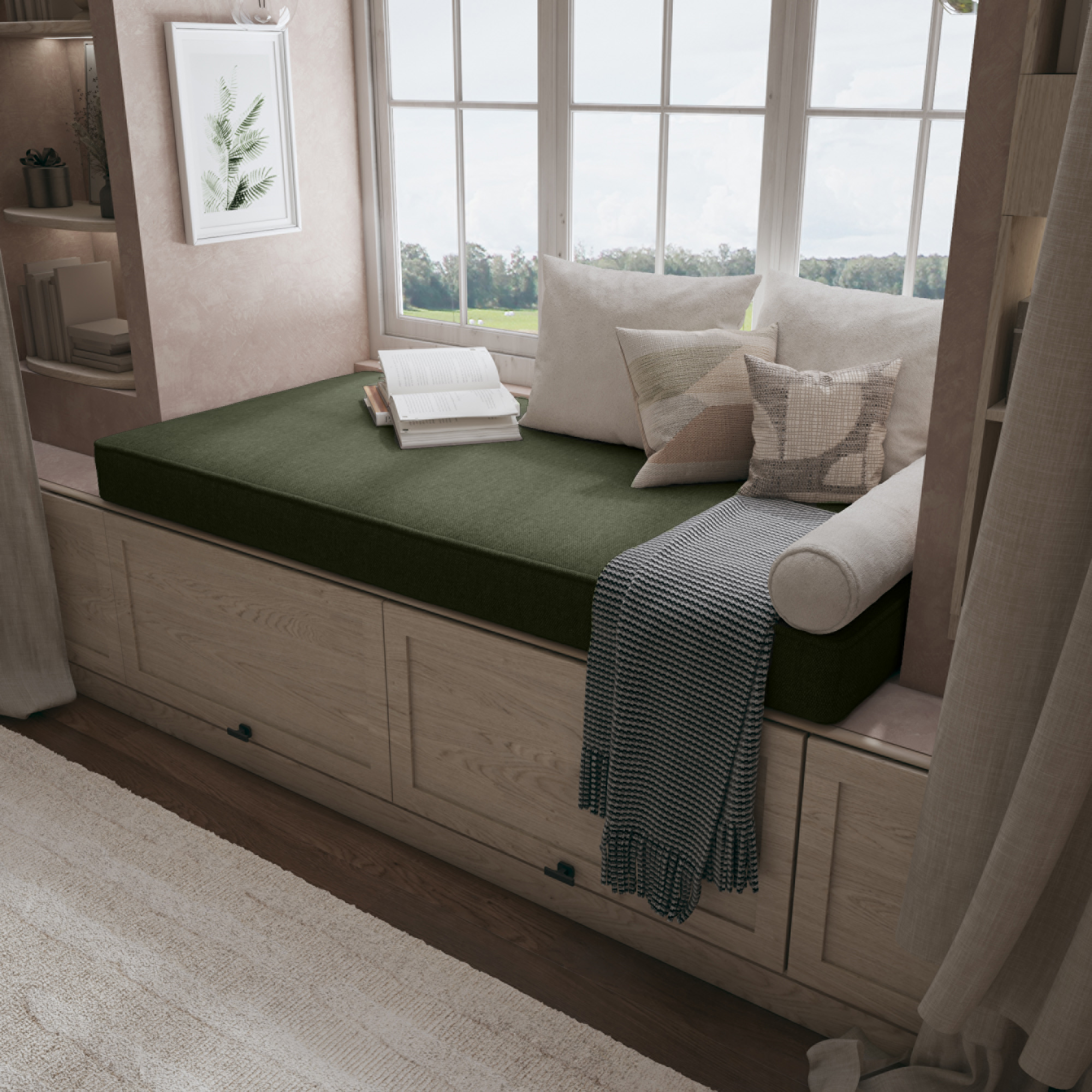 Create a Cozy Nook With a Custom Bench Cushion Tailored For Perfect Comfort.
