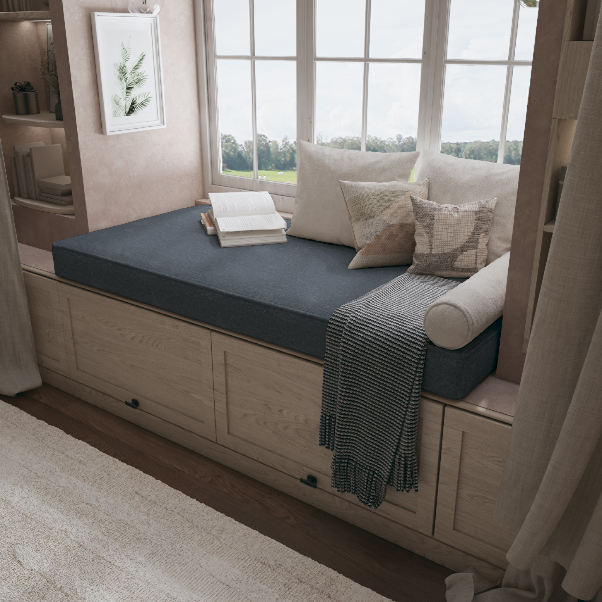 Create a Cozy Nook With a Custom Bench Cushion Tailored For Perfect Comfort.