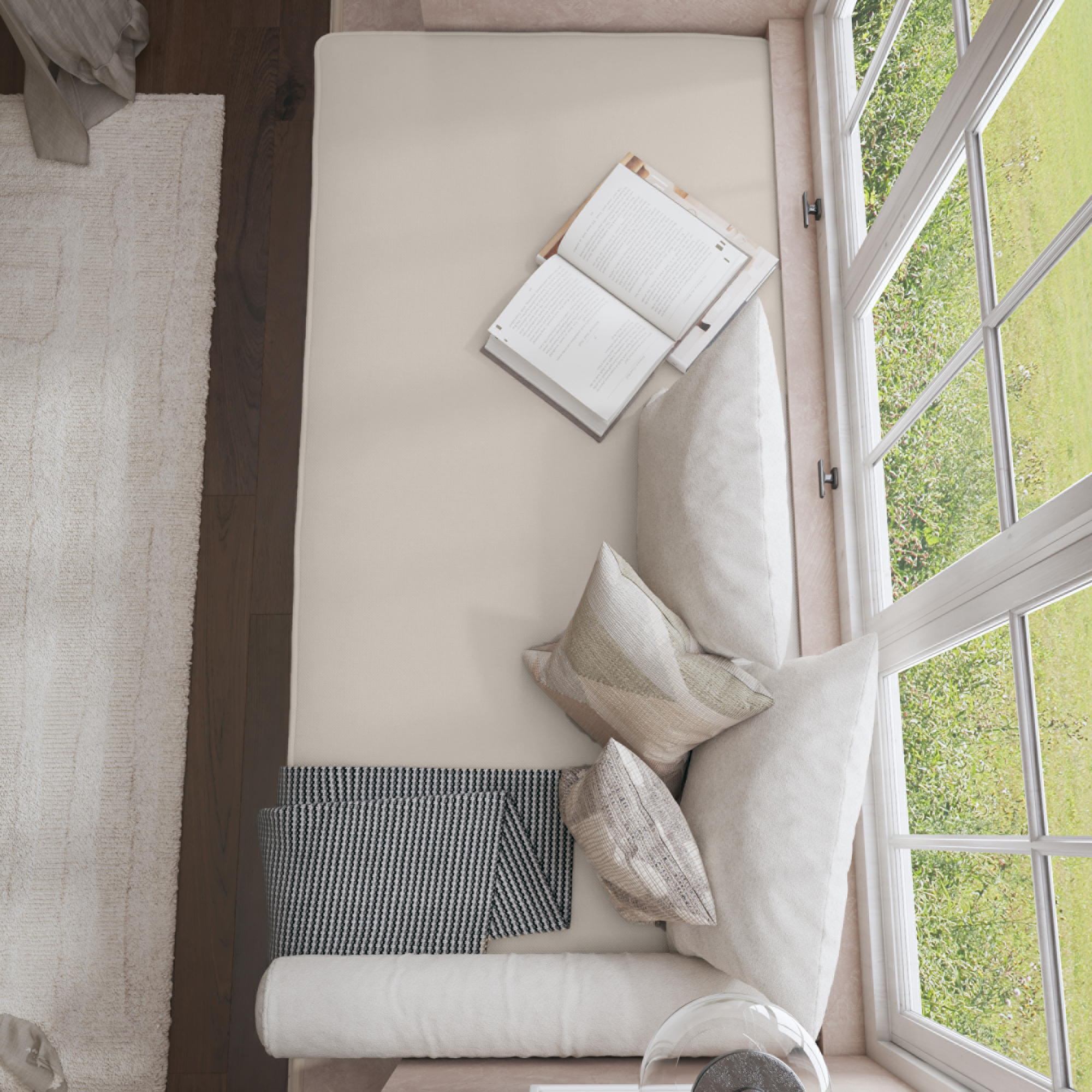 Farmhouse Flat Bench Cushion Transforms Your Dining Bench With Rustic Style.