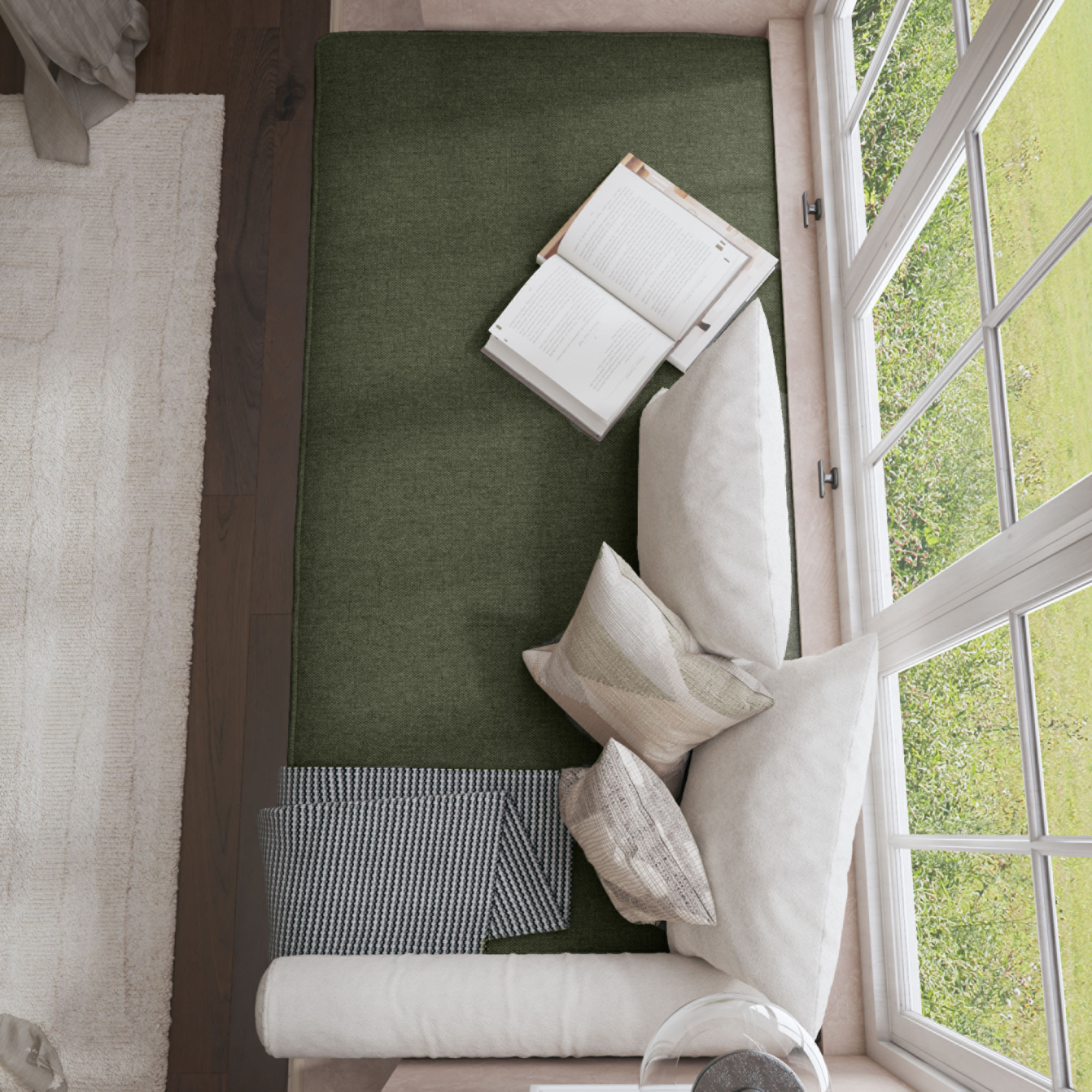 Farmhouse Flat Bench Cushion Transforms Your Dining Bench With Rustic Style.