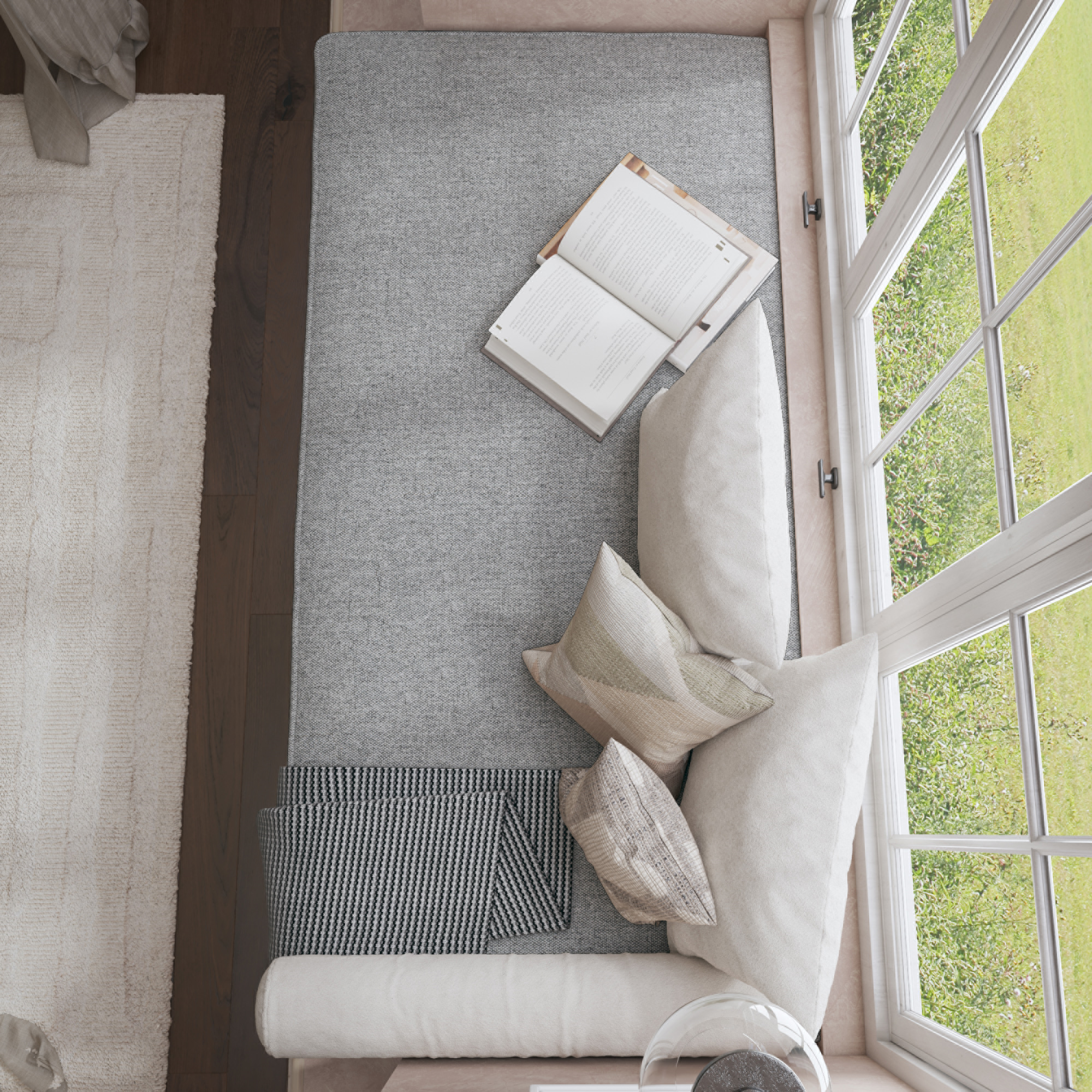 Farmhouse Flat Bench Cushion Transforms Your Dining Bench With Rustic Style.