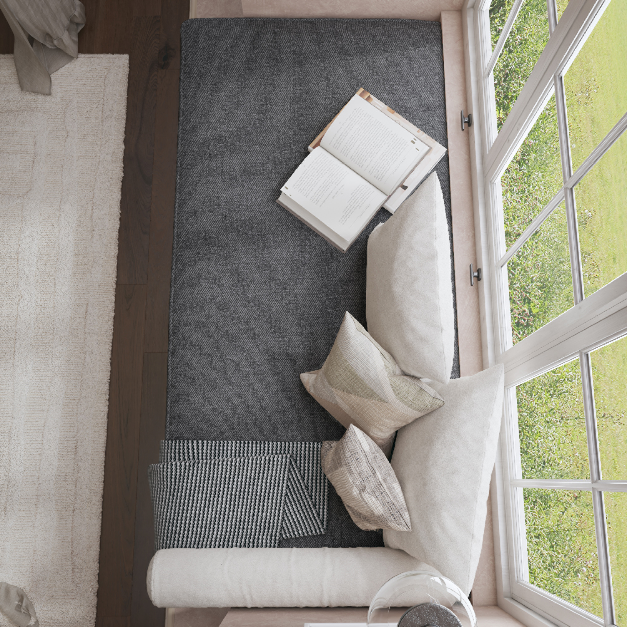 Farmhouse Flat Bench Cushion Transforms Your Dining Bench With Rustic Style.