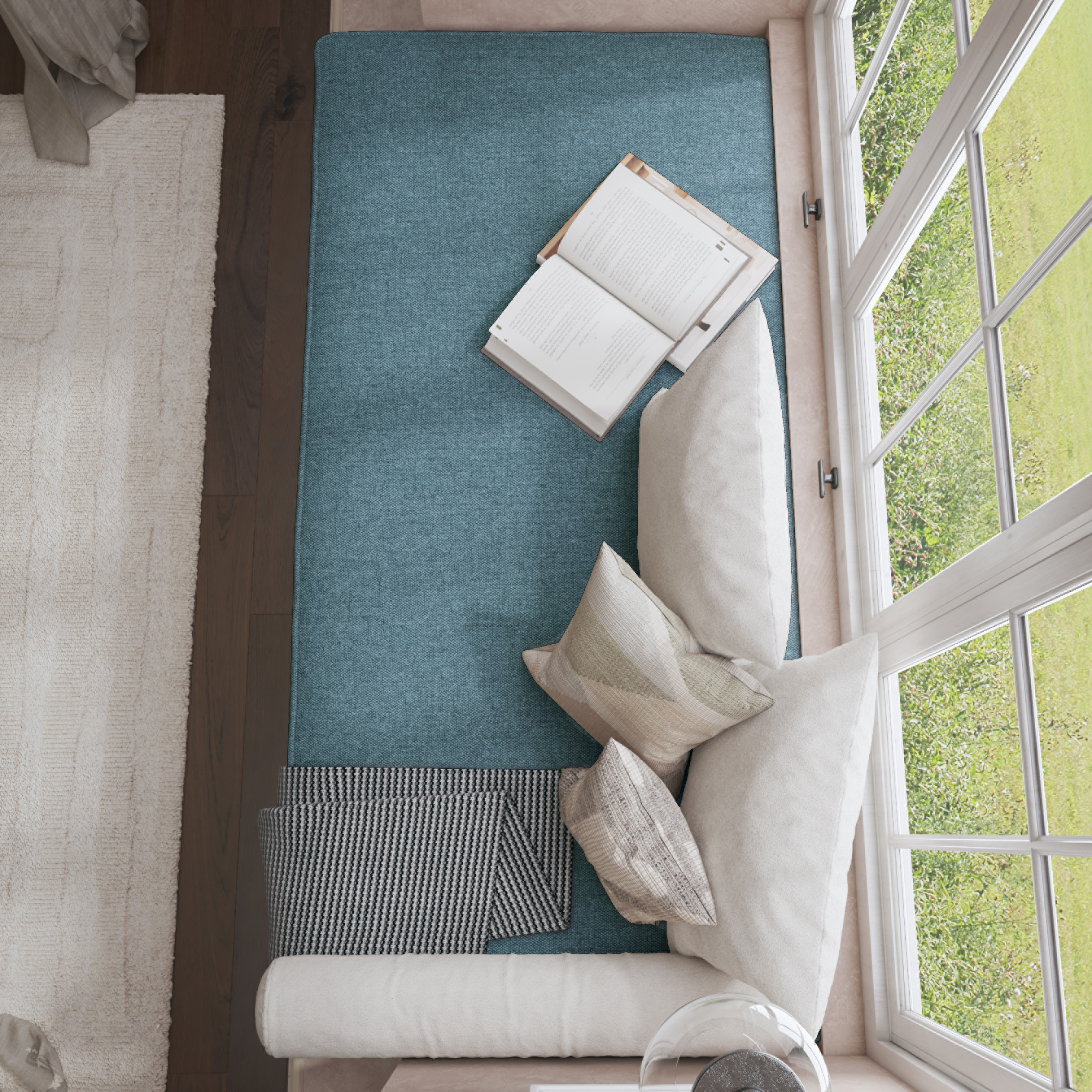 Farmhouse Flat Bench Cushion Transforms Your Dining Bench With Rustic Style.