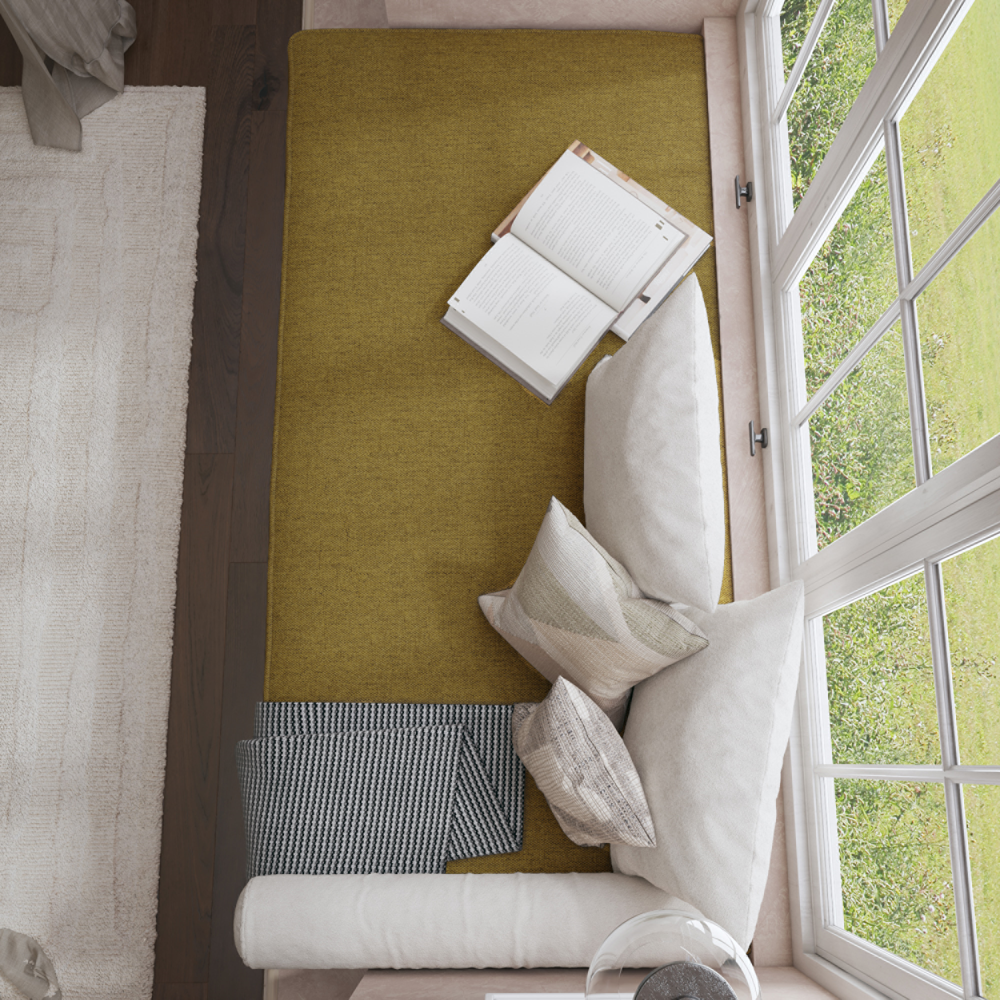 Farmhouse Flat Bench Cushion Transforms Your Dining Bench With Rustic Style.