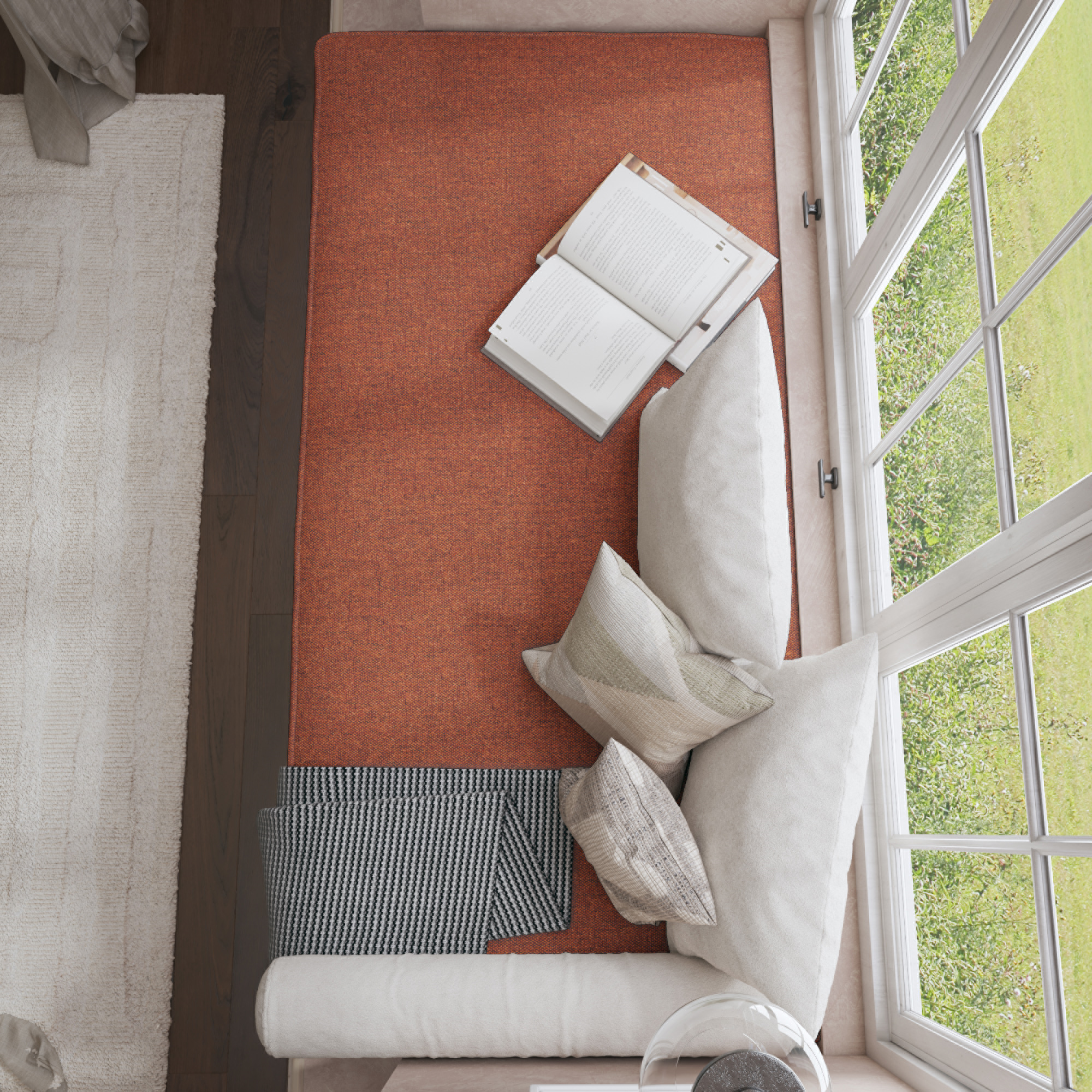 Farmhouse Flat Bench Cushion Transforms Your Dining Bench With Rustic Style.