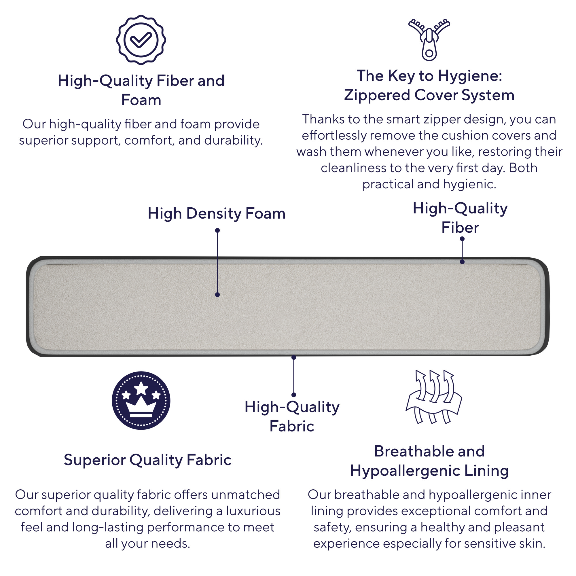 Indoor Dining Bench Cushion Combines Comfort With Elegant Everyday Style.