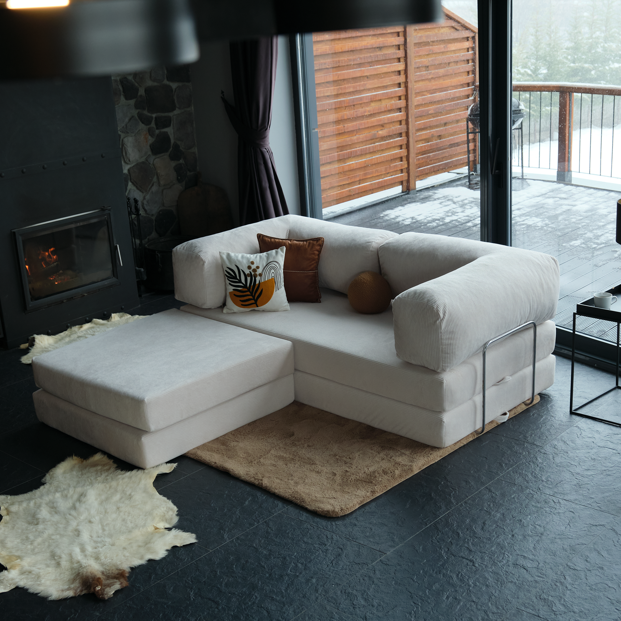 Modern Teddy Couch With Clean Lines And A Timeless Look, Adding Both Comfort And Style To Any Contemporary Living Room