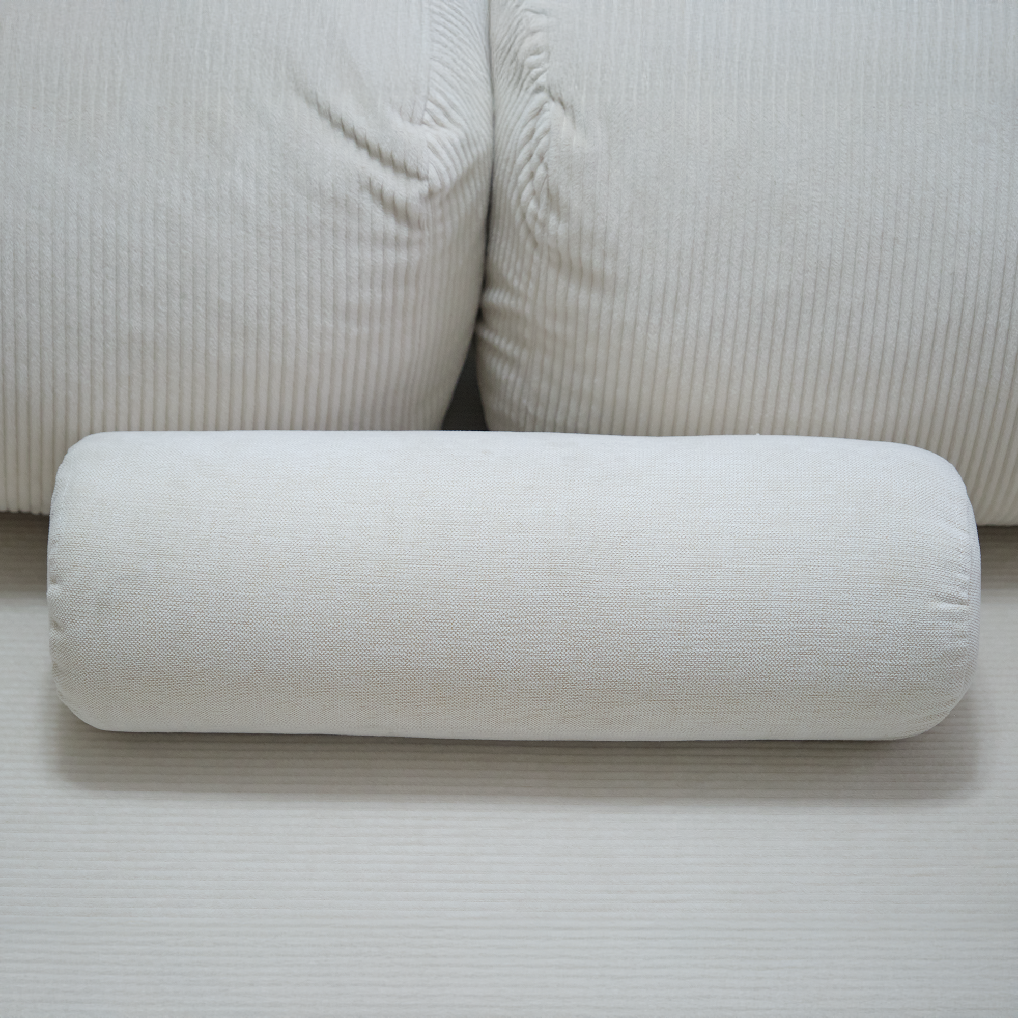 Soft Corduroy Bolster Offering Cozy Support For Sofa Or Bed