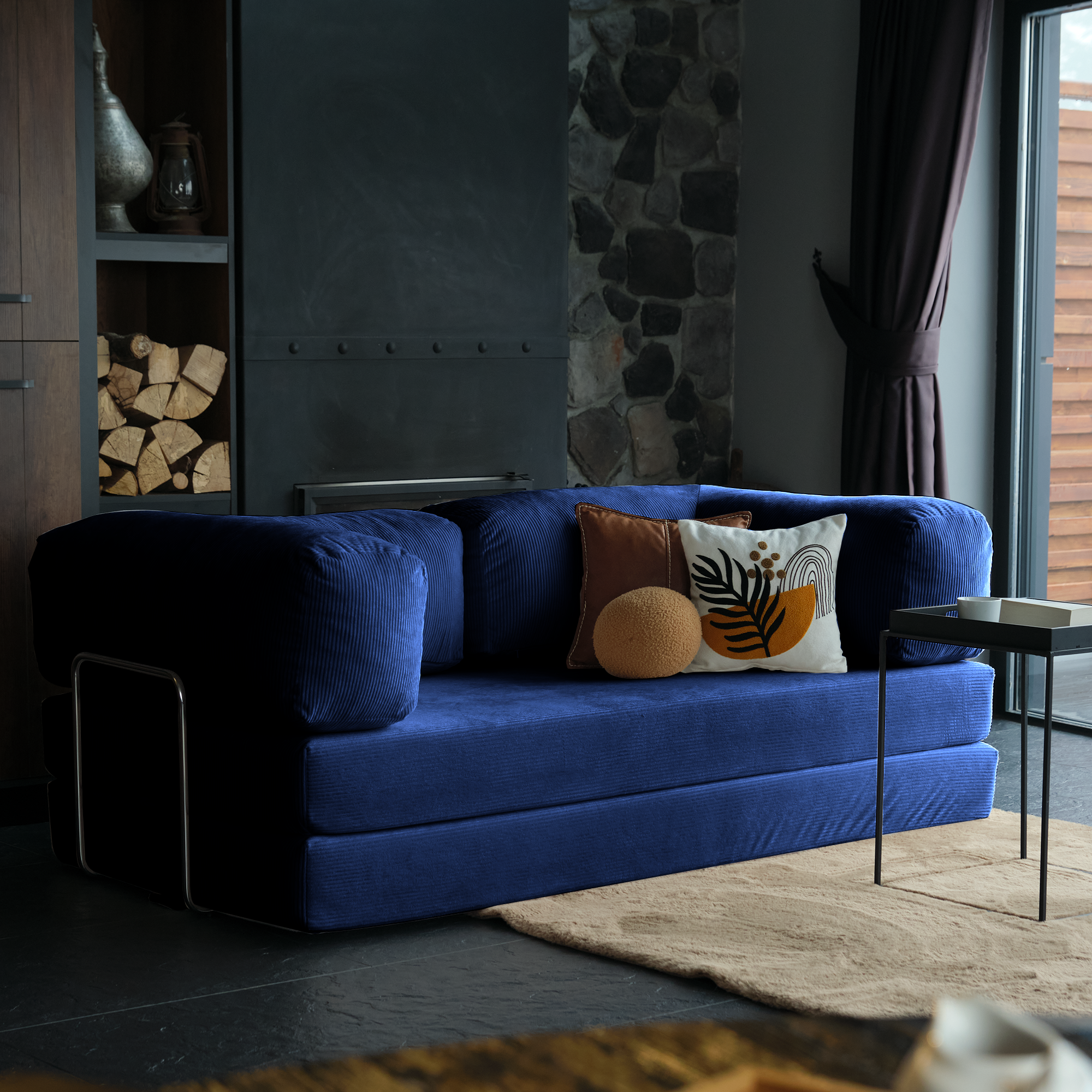 A Soft Teddy Sofa Bed That Blends Modern Comfort With Cozy Design, Perfect For Relaxing Or Hosting Overnight Guests