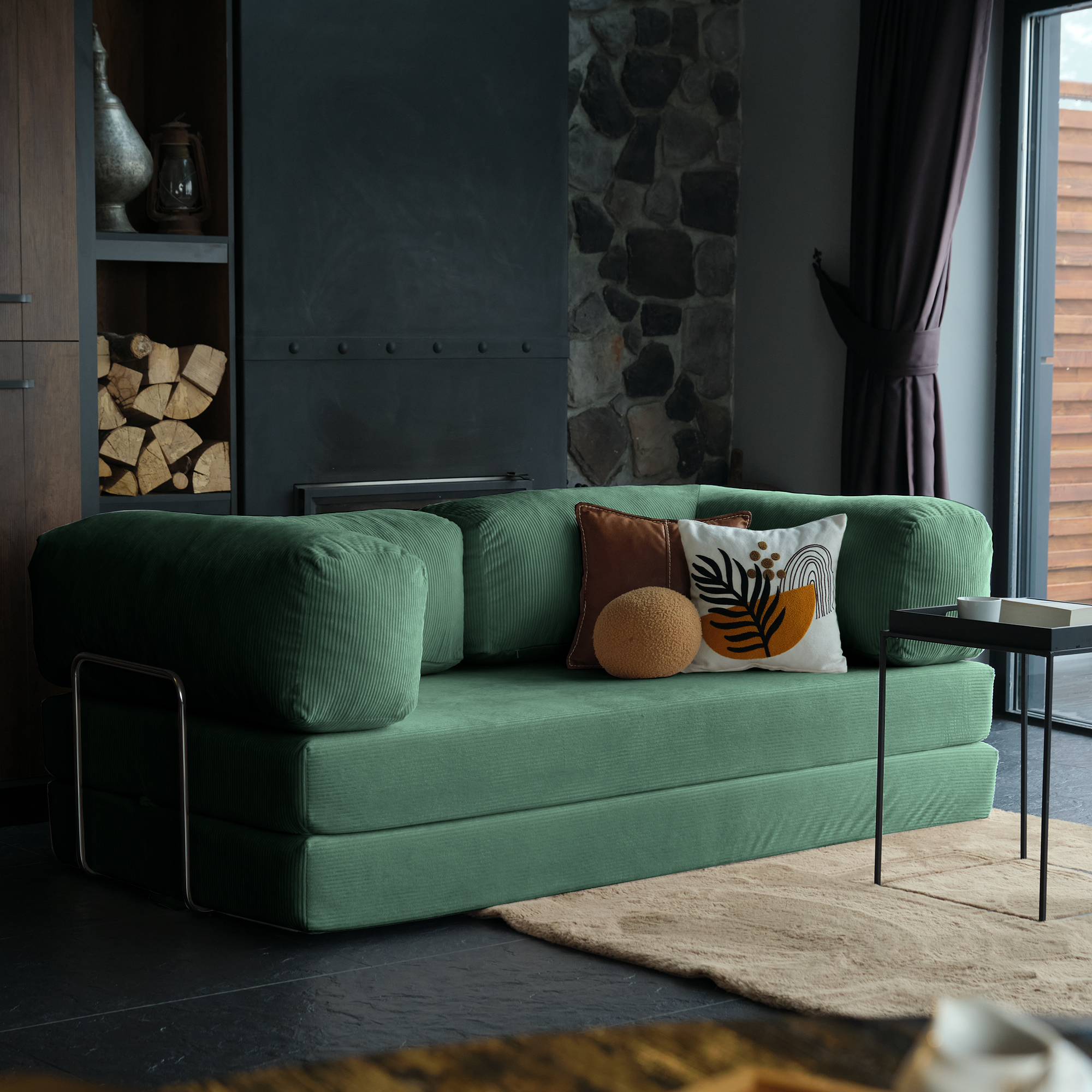 A Soft Teddy Sofa Bed That Blends Modern Comfort With Cozy Design, Perfect For Relaxing Or Hosting Overnight Guests