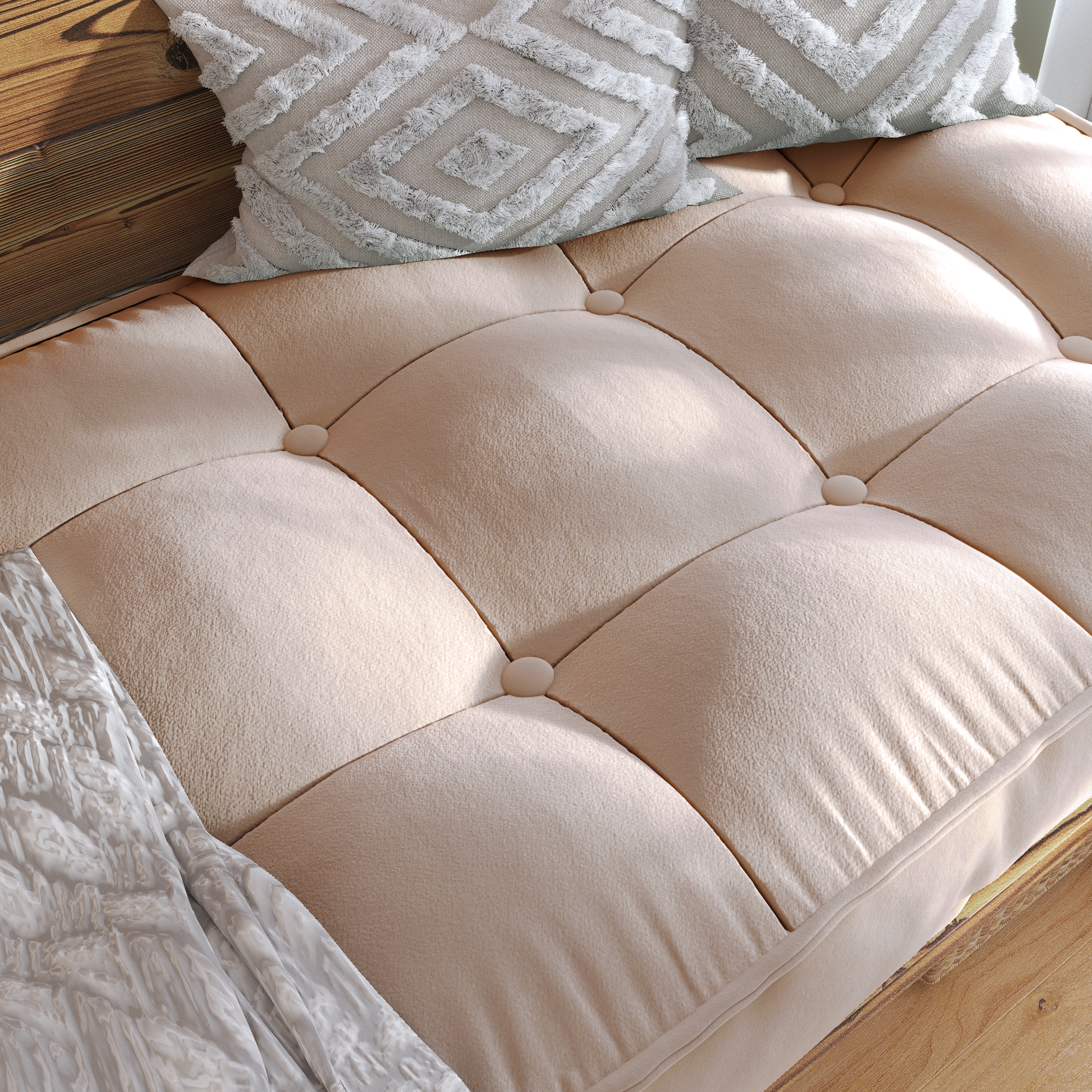 Tufted Window Seat Cushion Brings Timeless Charm and Everyday Relaxation.