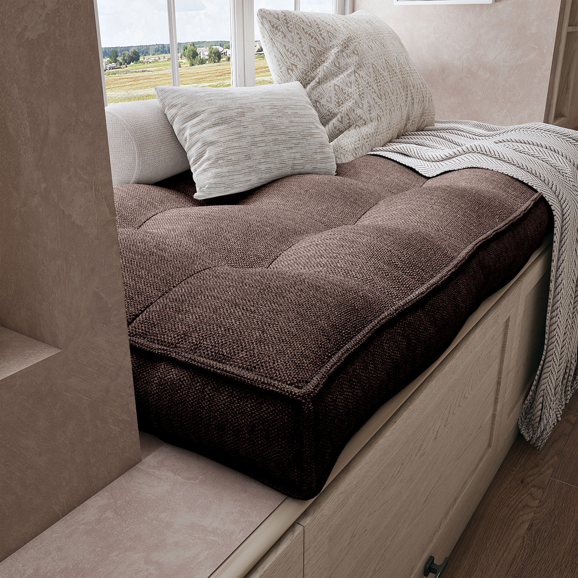 Tufted Window Seat Cushion Brings Timeless Charm and Everyday Relaxation.