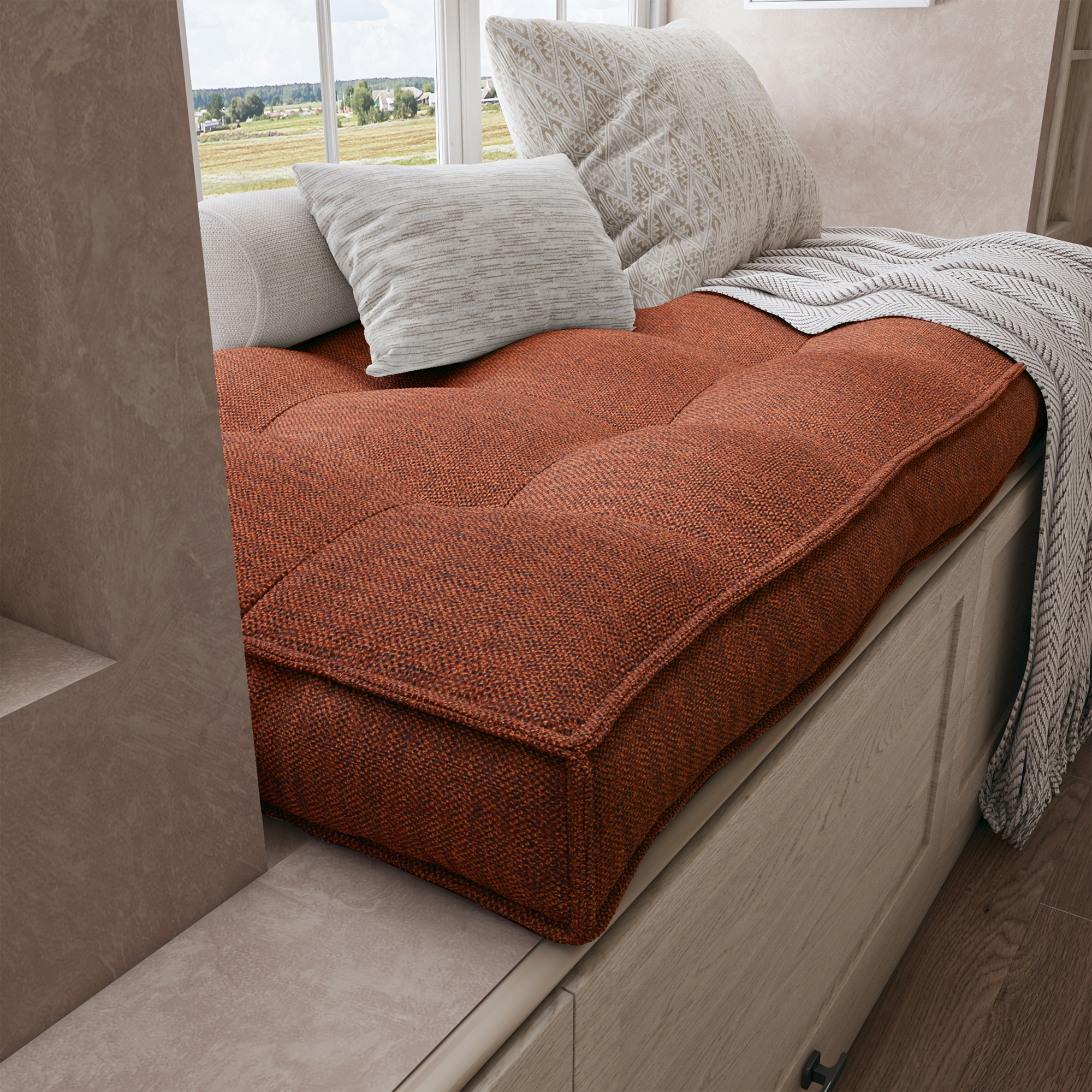 Tufted Window Seat Cushion Brings Timeless Charm and Everyday Relaxation.