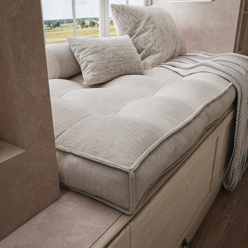 Tufted Window Seat Cushion Brings Timeless Charm and Everyday Relaxation.