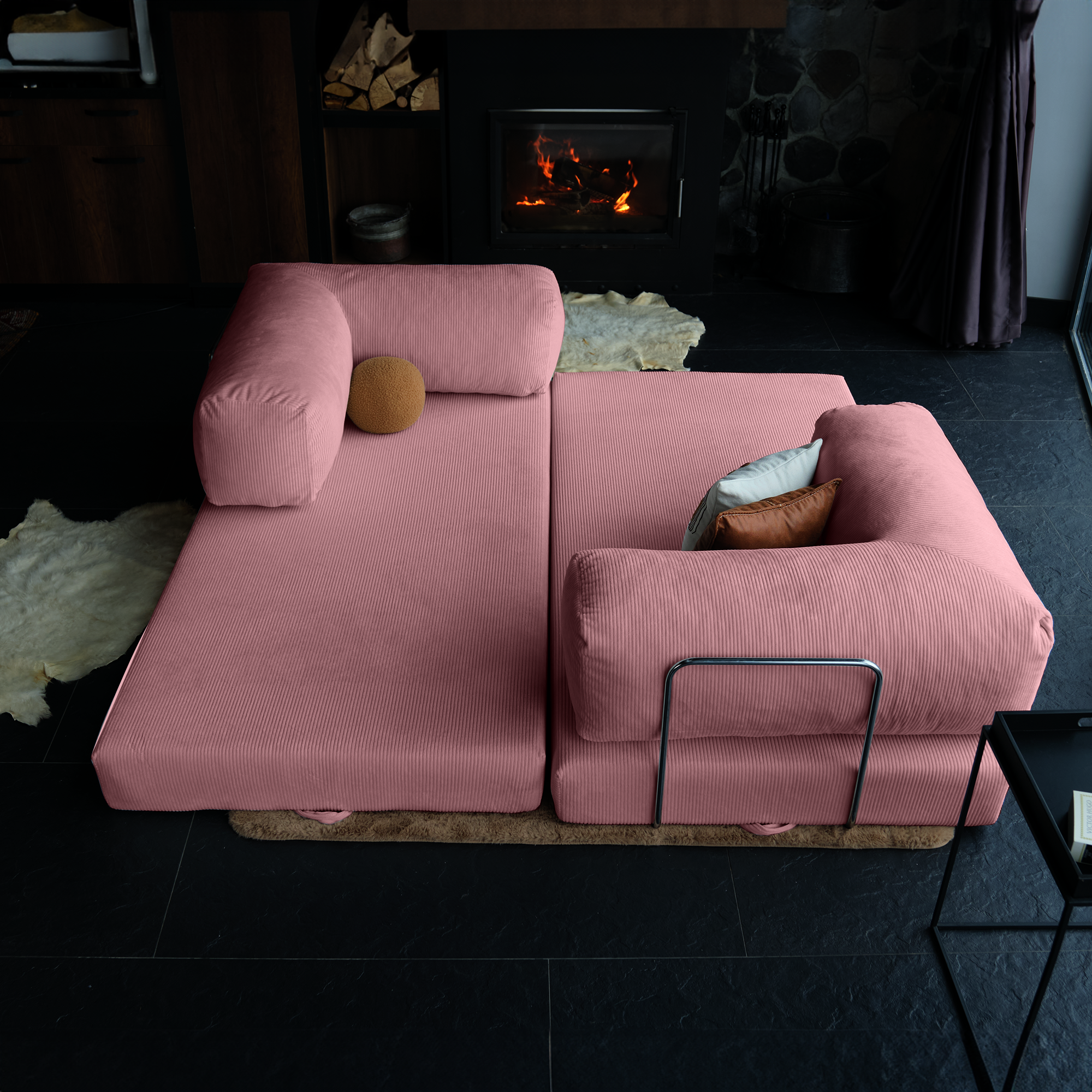 Luxurious Velvet Teddy Sofa Bed Designed For Comfort And Elegance, Ideal For Both Lounging And Creating A Chic Atmosphere