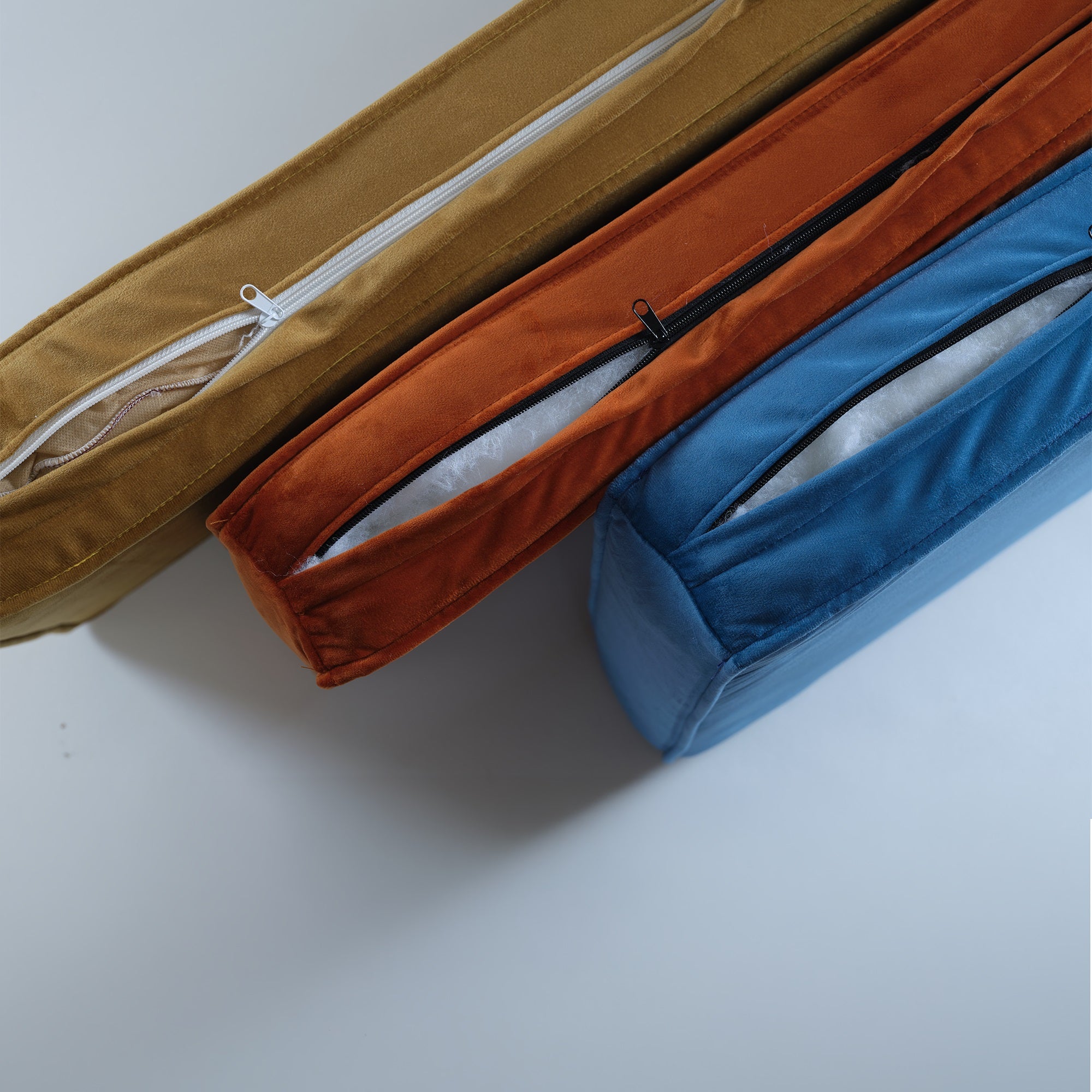 Custom Velvet & Cotton Colorful Piping Tufted Bench Cushion
