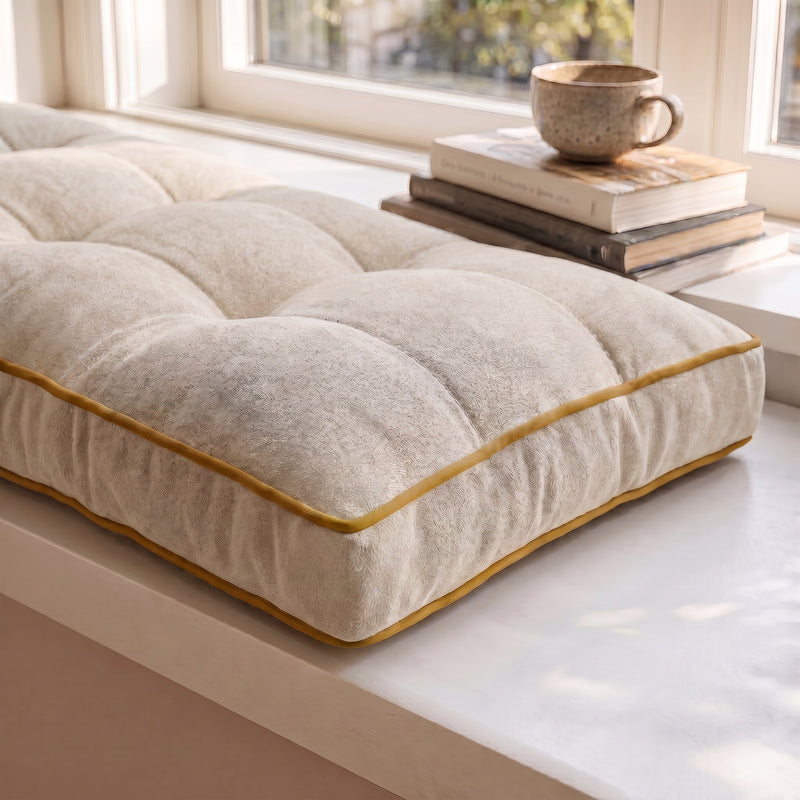 Custom Colorful Piping Tufted Bench Cushion