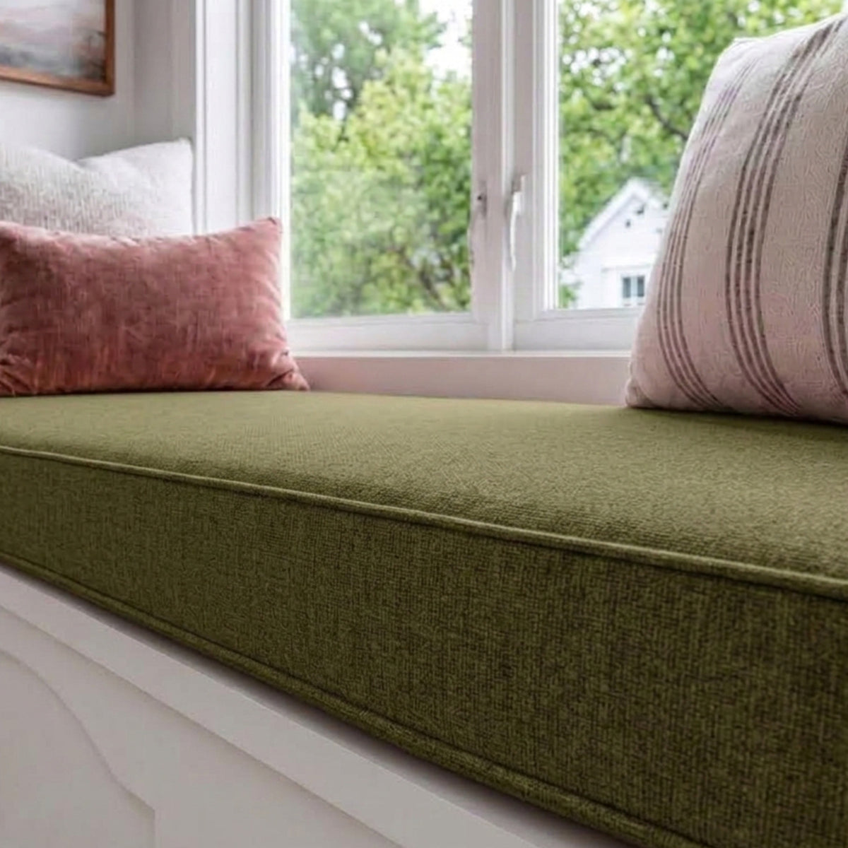 Custom Green Flat Bench Cushion Cover - RS/10