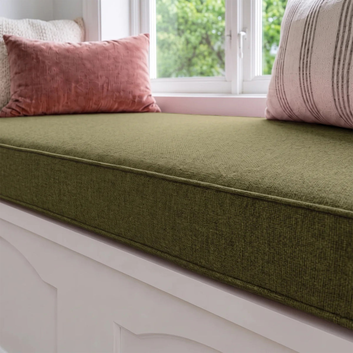 Custom Green Flat Bench Cushion Cover - RS/10