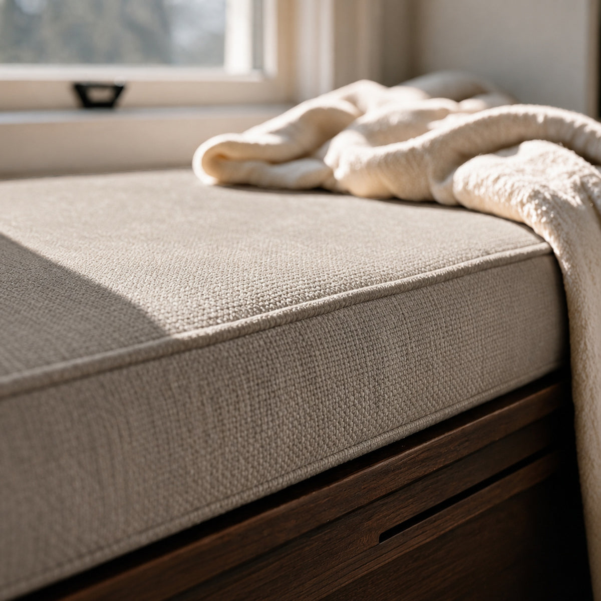 Custom Latte Flat Bench Cushion Cover - RS/4
