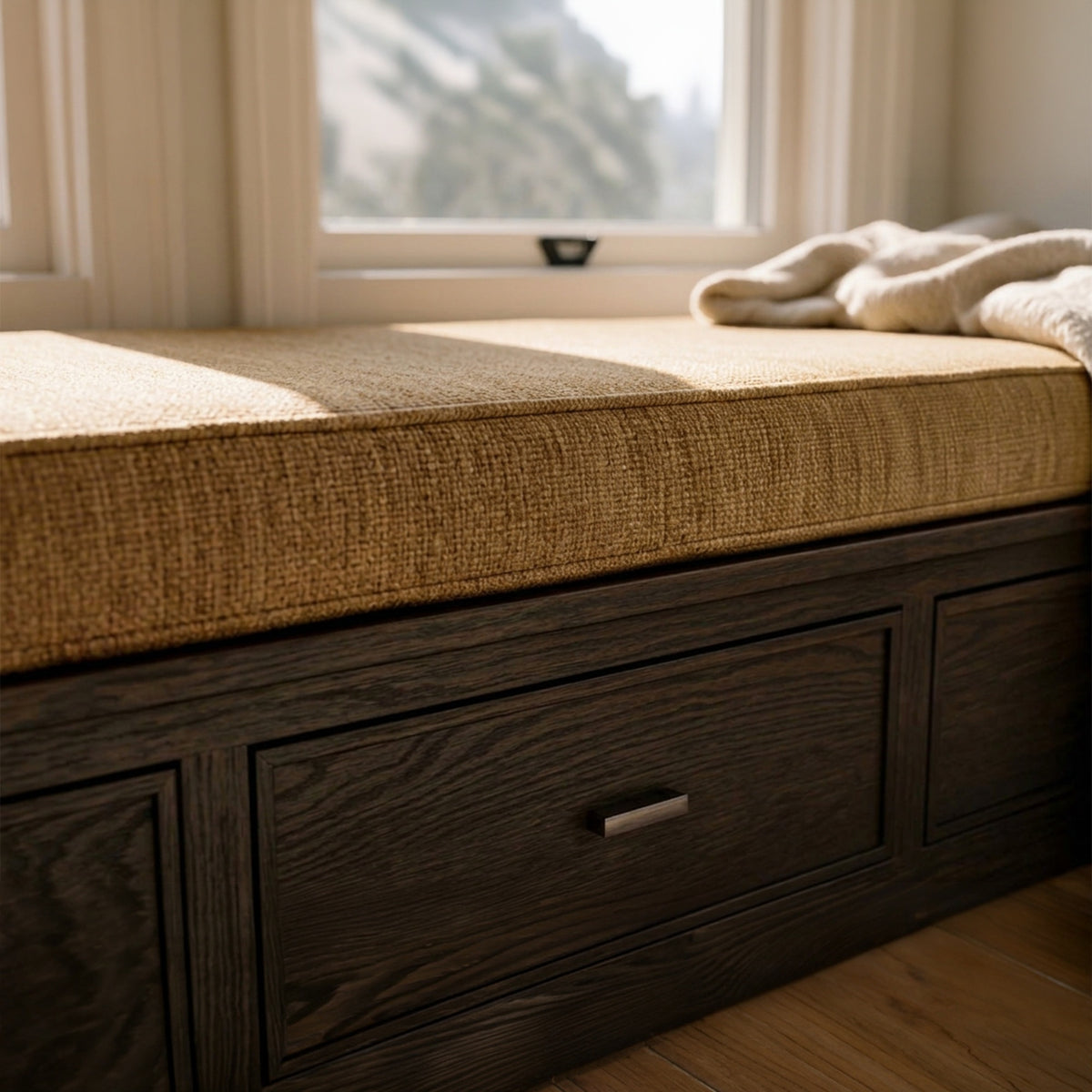 Custom Mustard Flat Bench Cushion Cover - RS/5