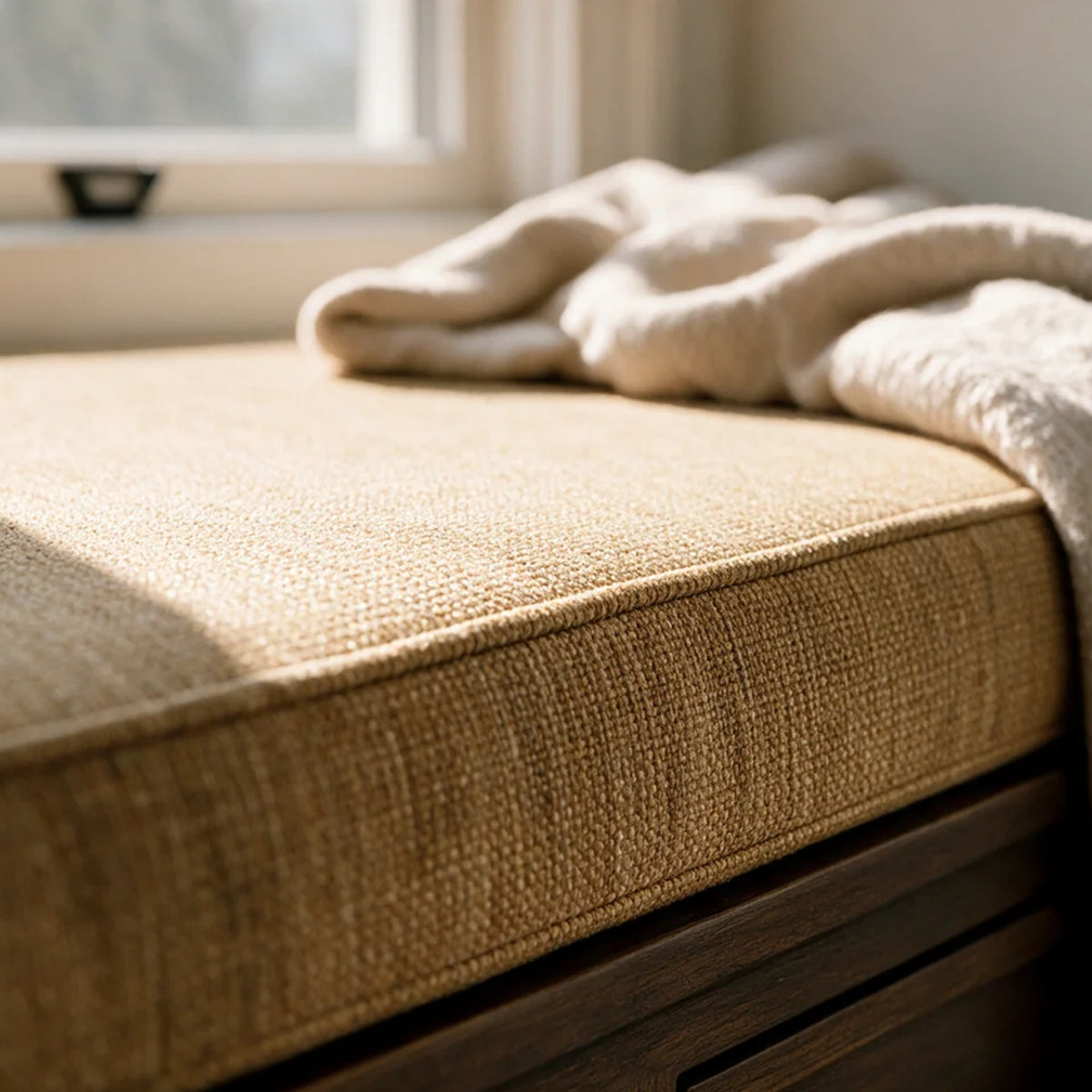 Custom Mustard Flat Bench Cushion Cover - RS/5