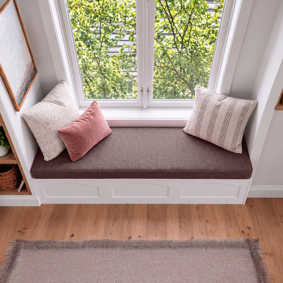 Custom Rose Flat Bench Cushion Cover - RS/6