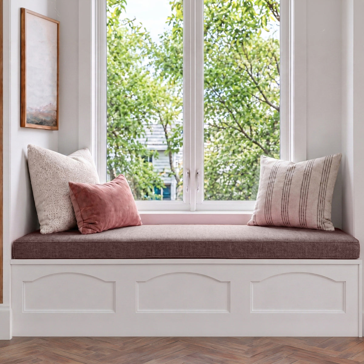 Custom Rose Flat Bench Cushion Cover - RS/6