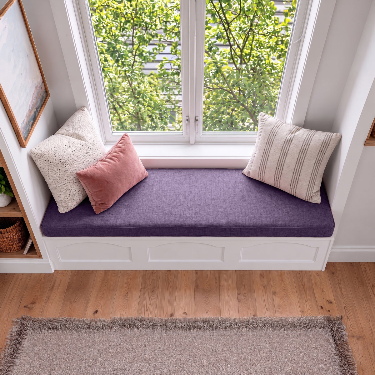 Custom Purple Flat Bench Cushion Cover - RS/8