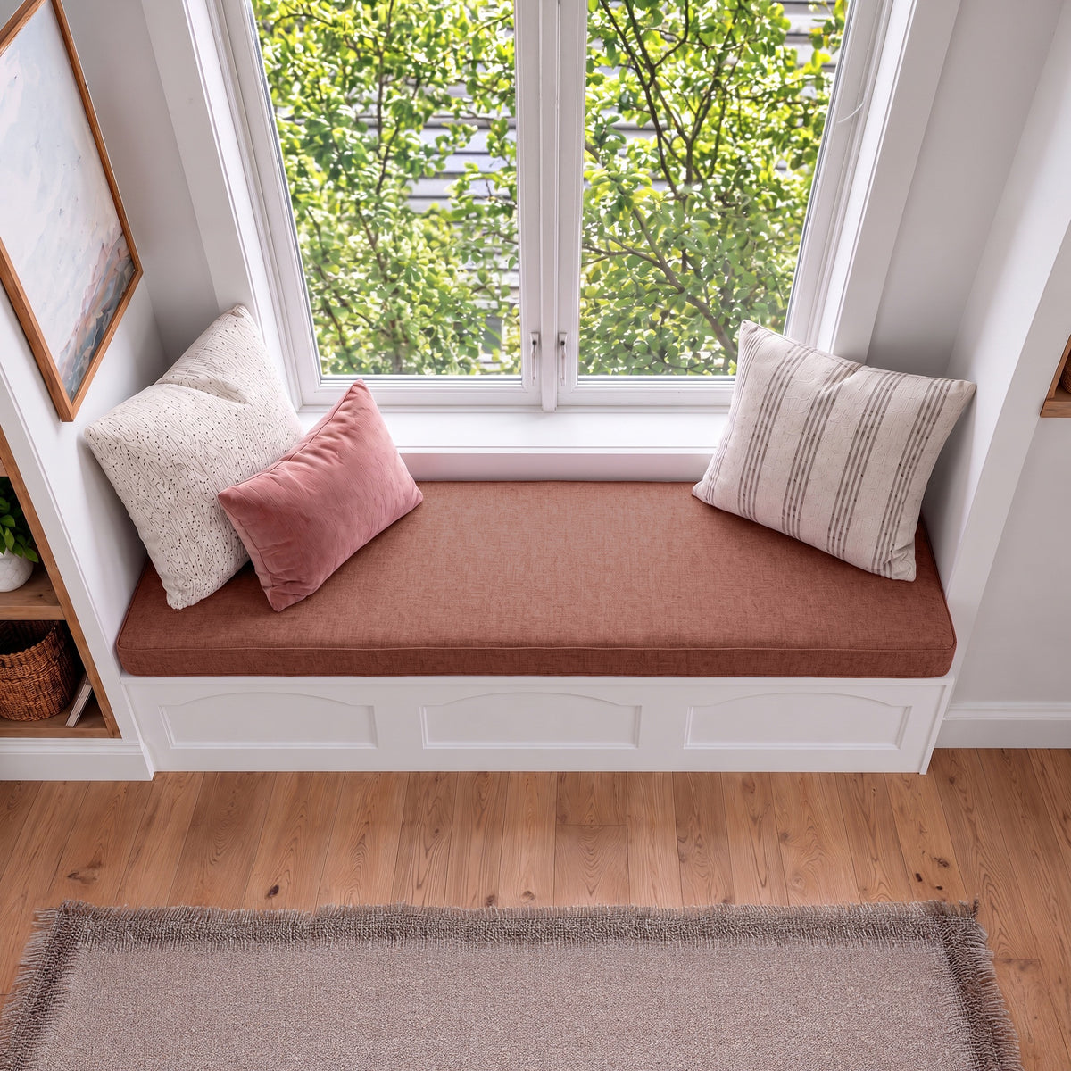 Custom Brick Flat Bench Cushion Cover - RS/9