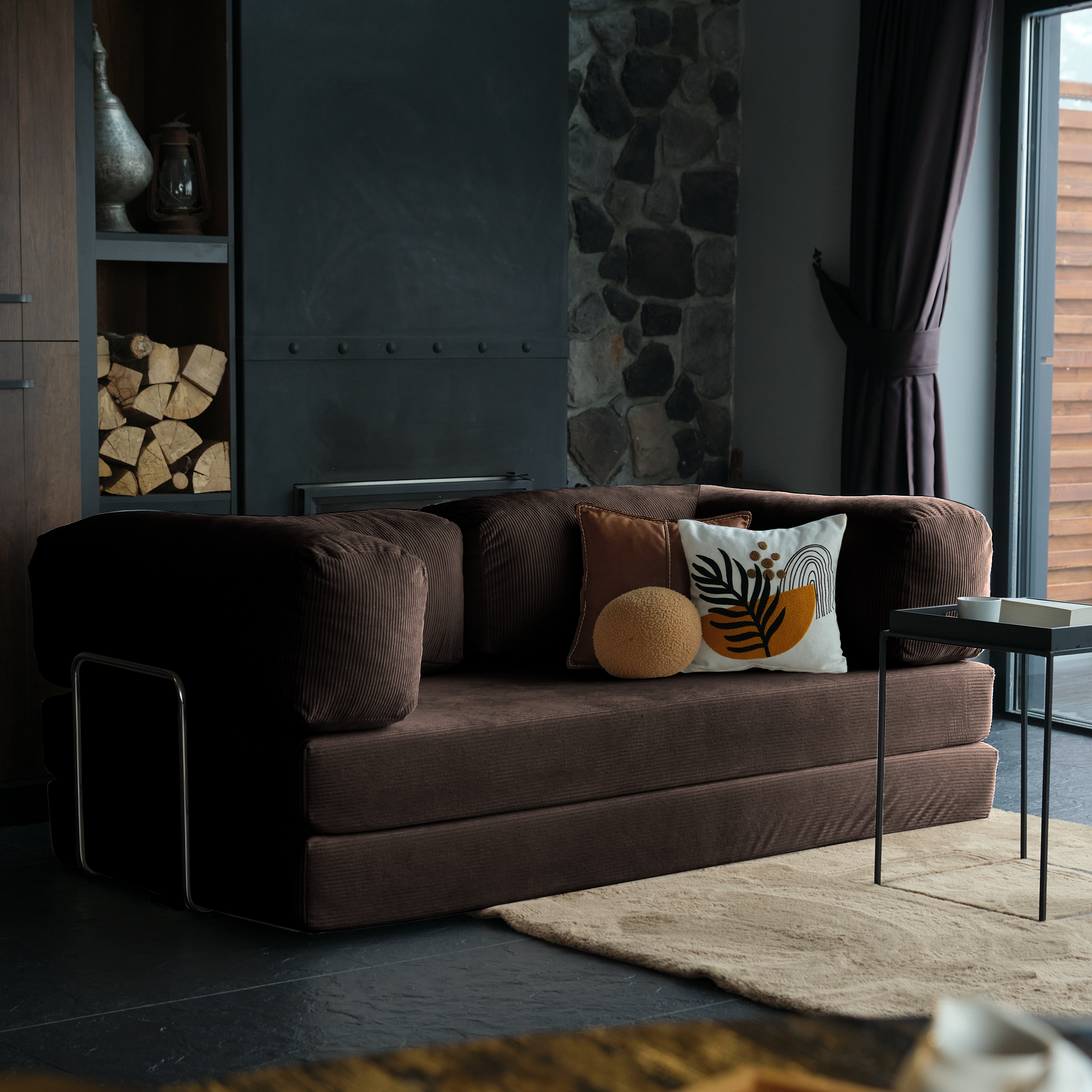 Teddy Sofa Bed - Dark Coffee