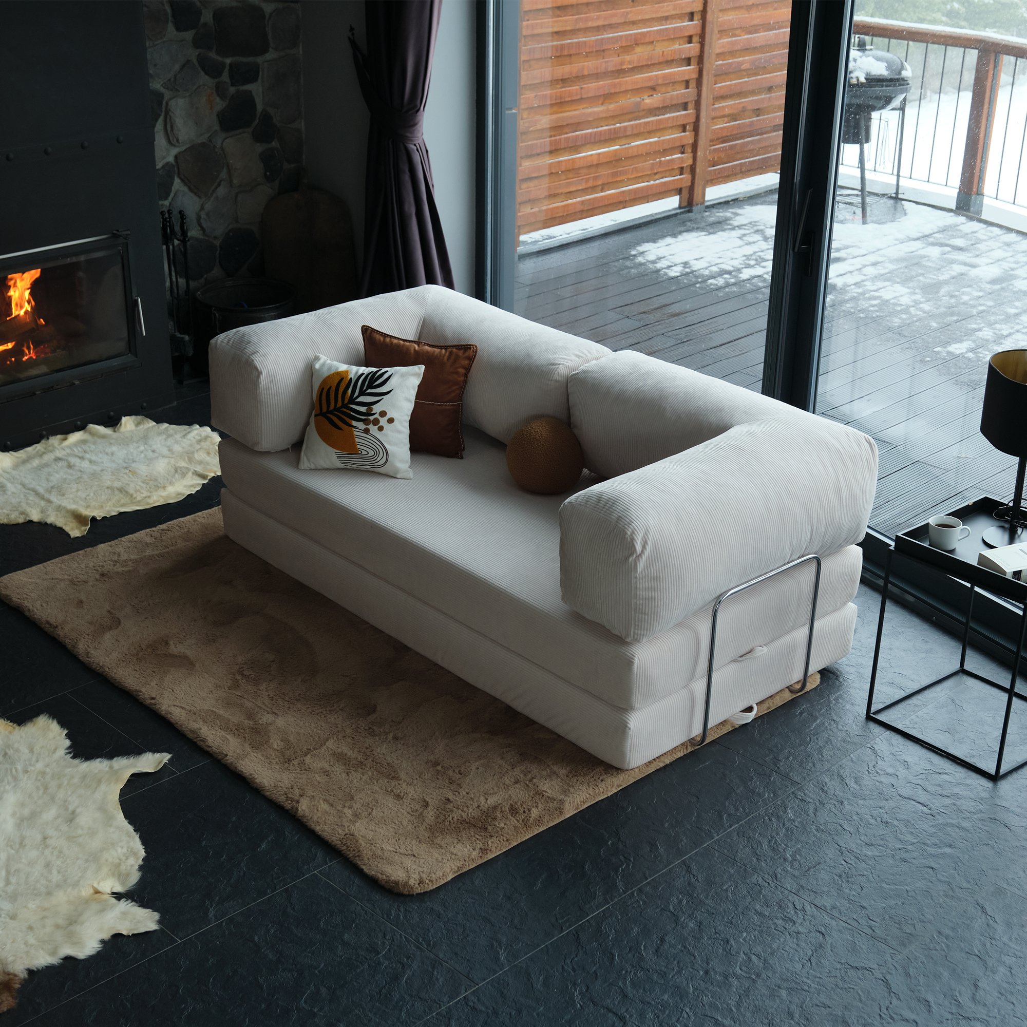 Teddy Sofa Bed - Off White
