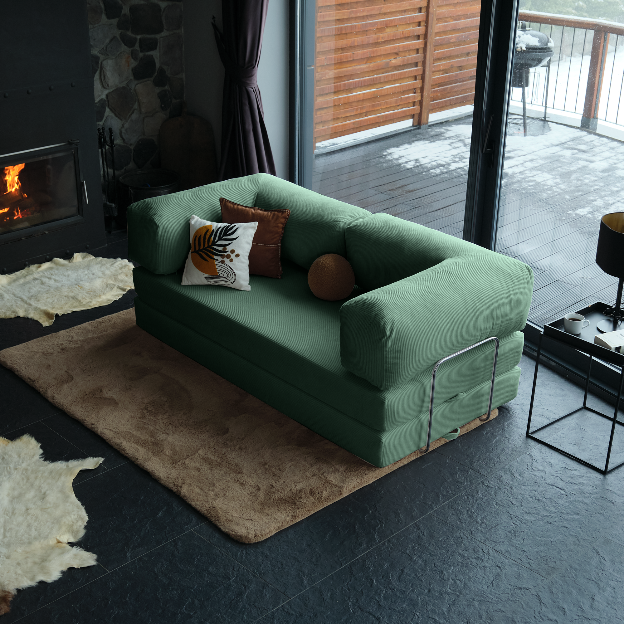 Teddy Sofa Bed - Green