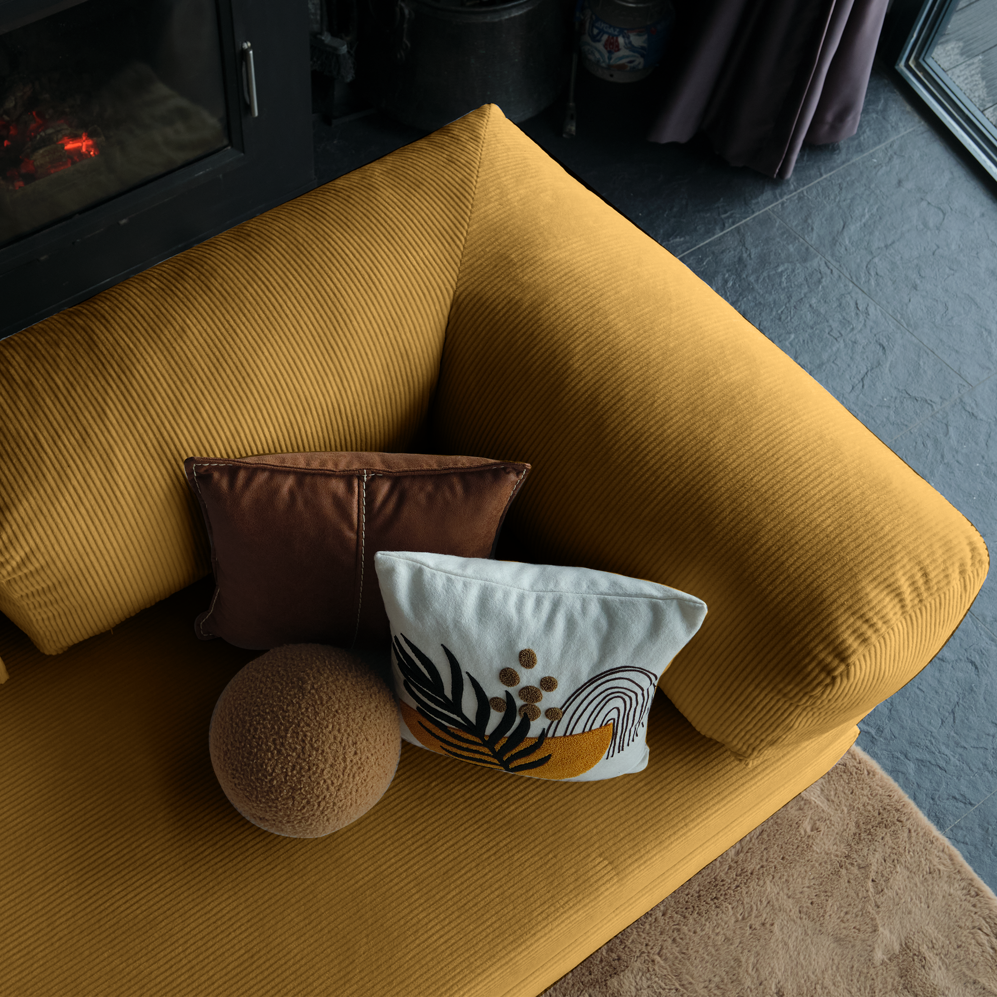 Closed Teddy Sofa With A Cozy, Enveloping Design That Adds Modern Comfort And Warmth To Any Stylish Living Space