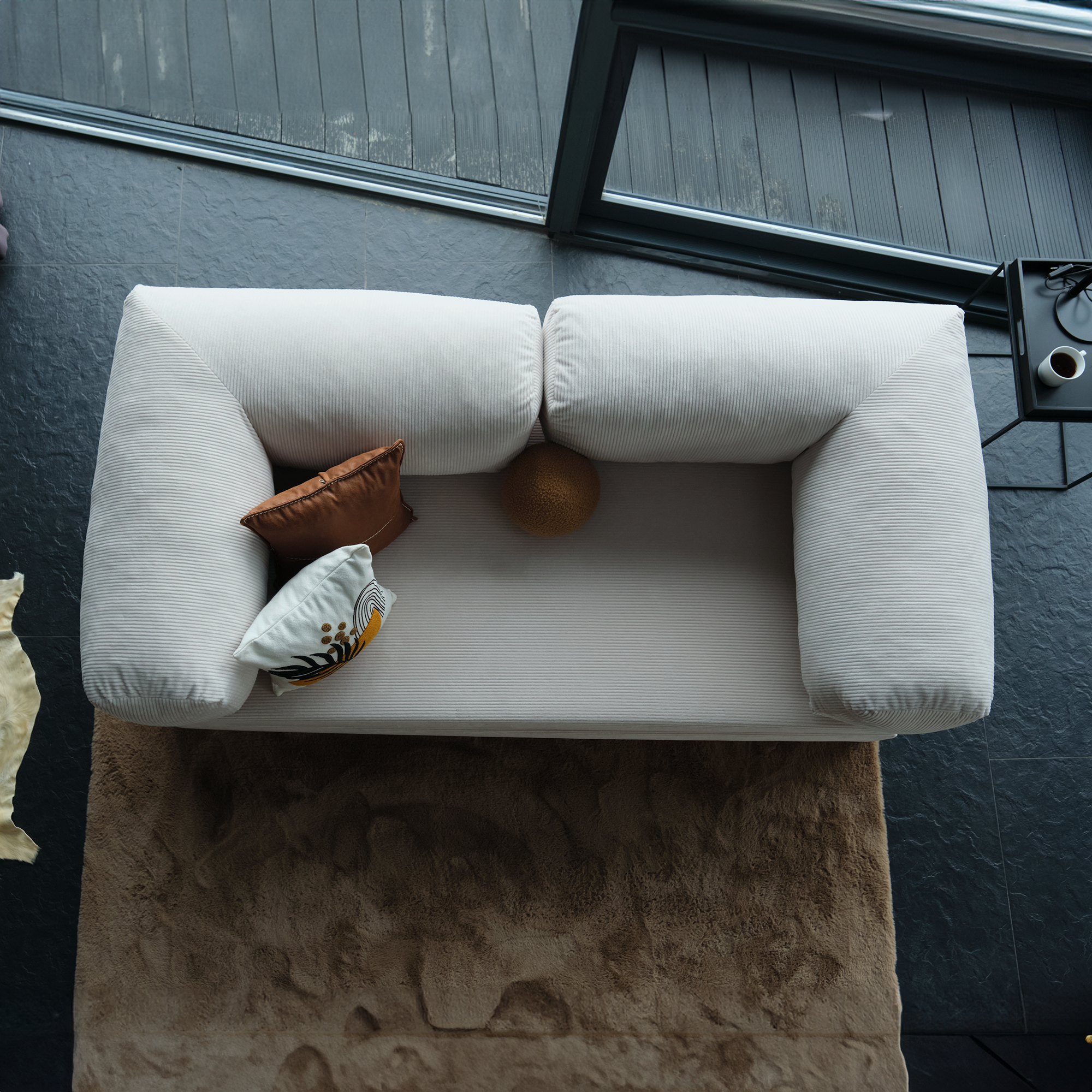 Closed Teddy Sofa With A Cozy, Enveloping Design That Adds Modern Comfort And Warmth To Any Stylish Living Space