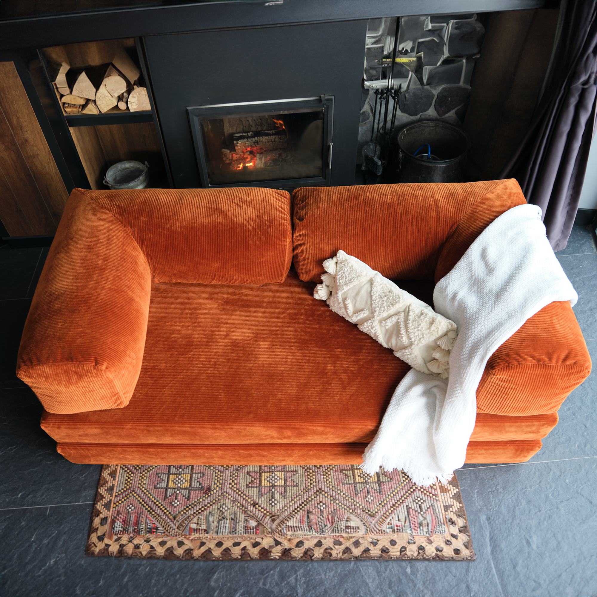 Corduroy Teddy Sofa With Textured Fabric And Modern Charm, Ideal For Creating A Stylish And Comfortable Home Atmosphere