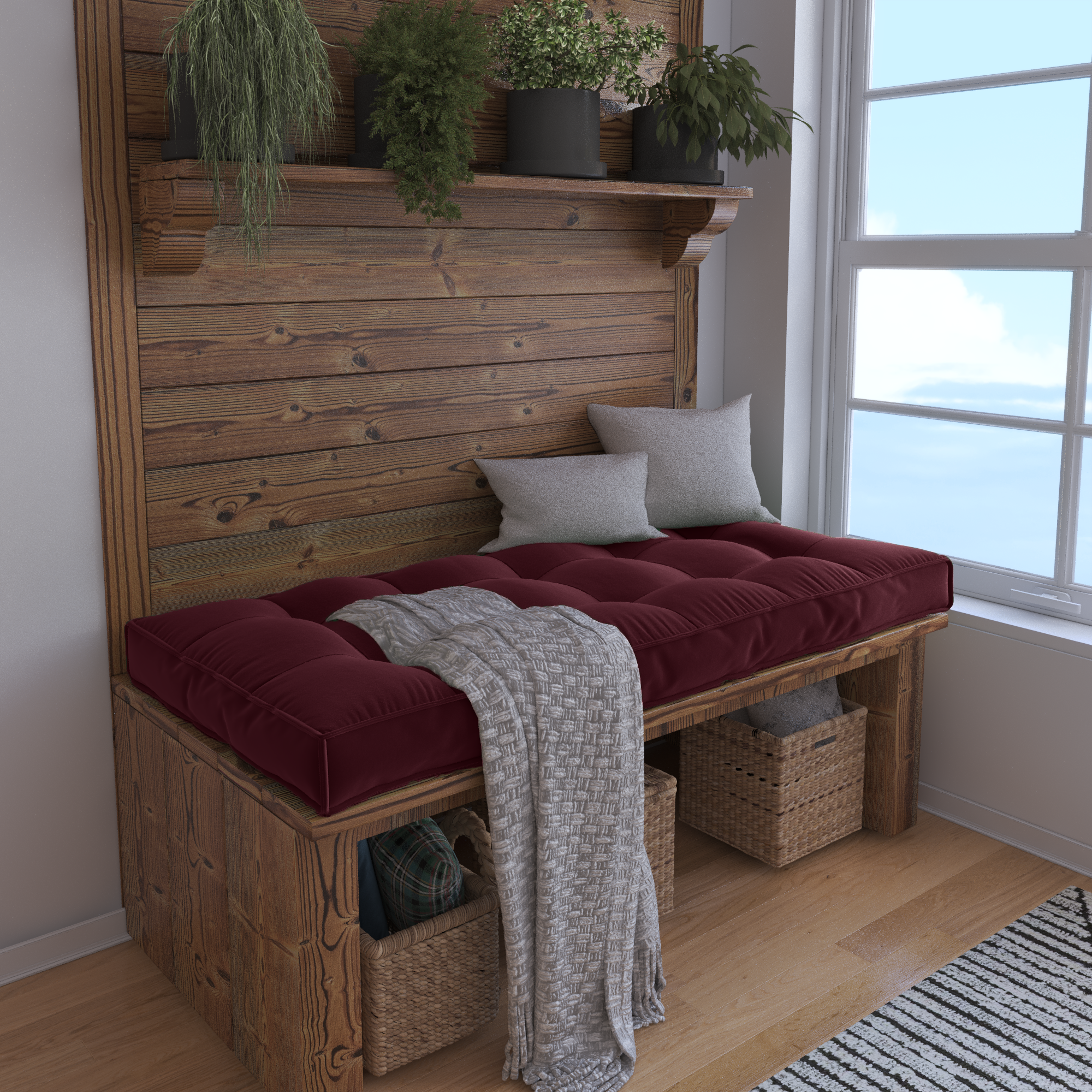 Create a Cozy Nook With a Custom Bench Cushion Tailored For Perfect Comfort.